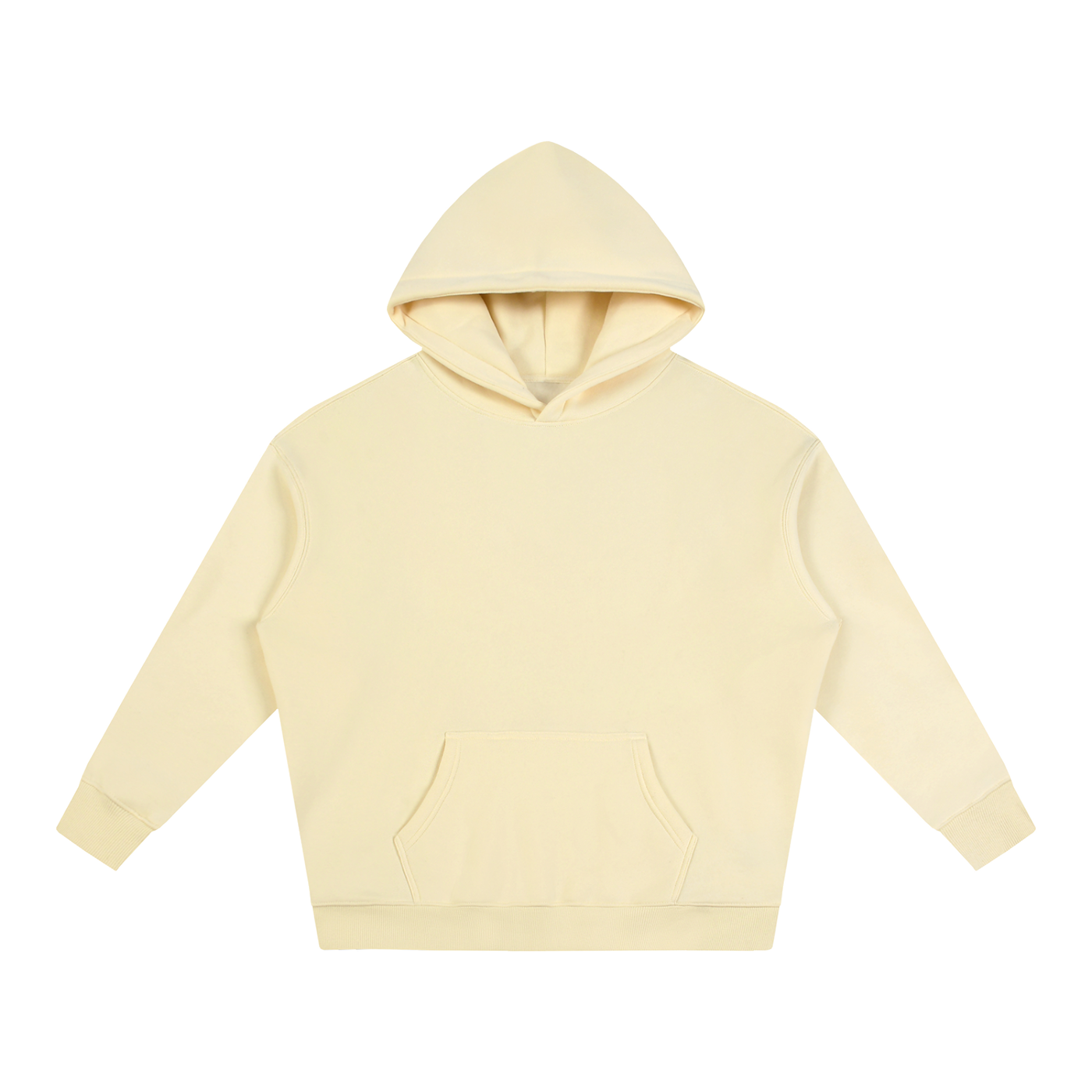 Unisex Oversize Fleeced Hoodie – Apricot front