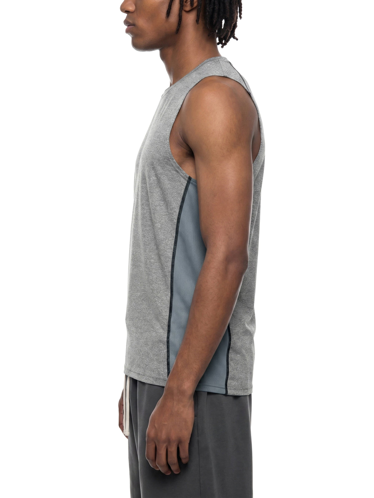 Men's Slim-Fit Topstitch Tank Top