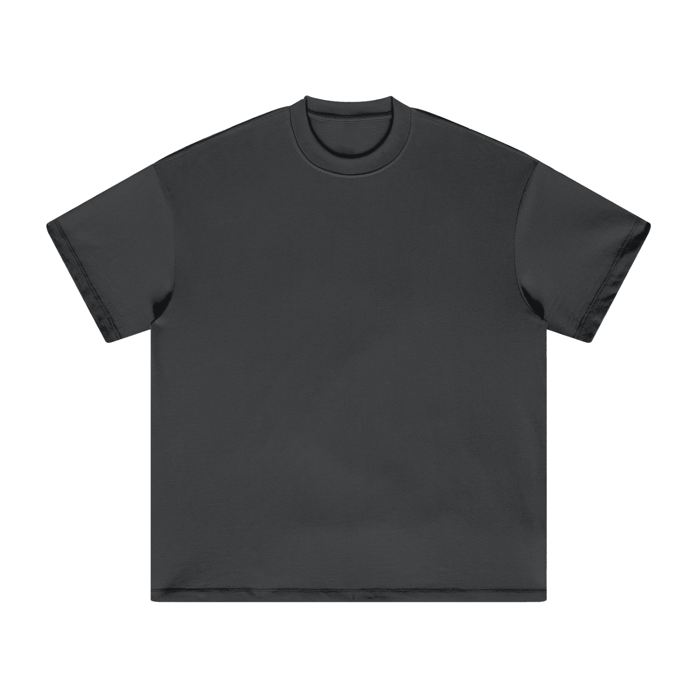 Heavyweight Earth-Tone T-Shirt in Carbon Grey — front view