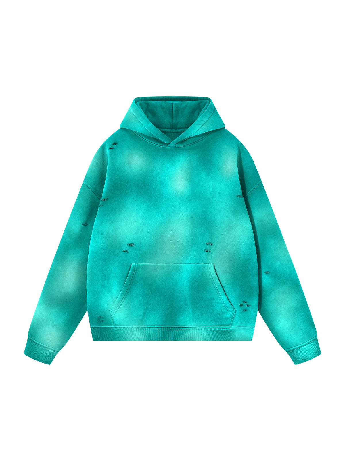 Unisex Sunfade Frayed Fleece Hoodie