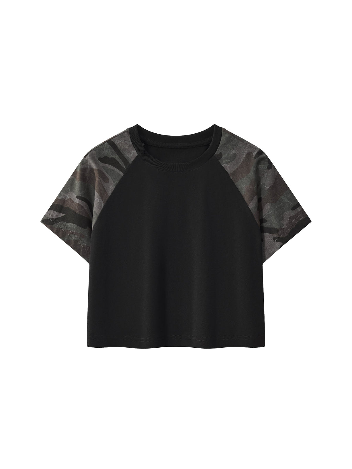 Women’s Camo Raglan Crop T-Shirt