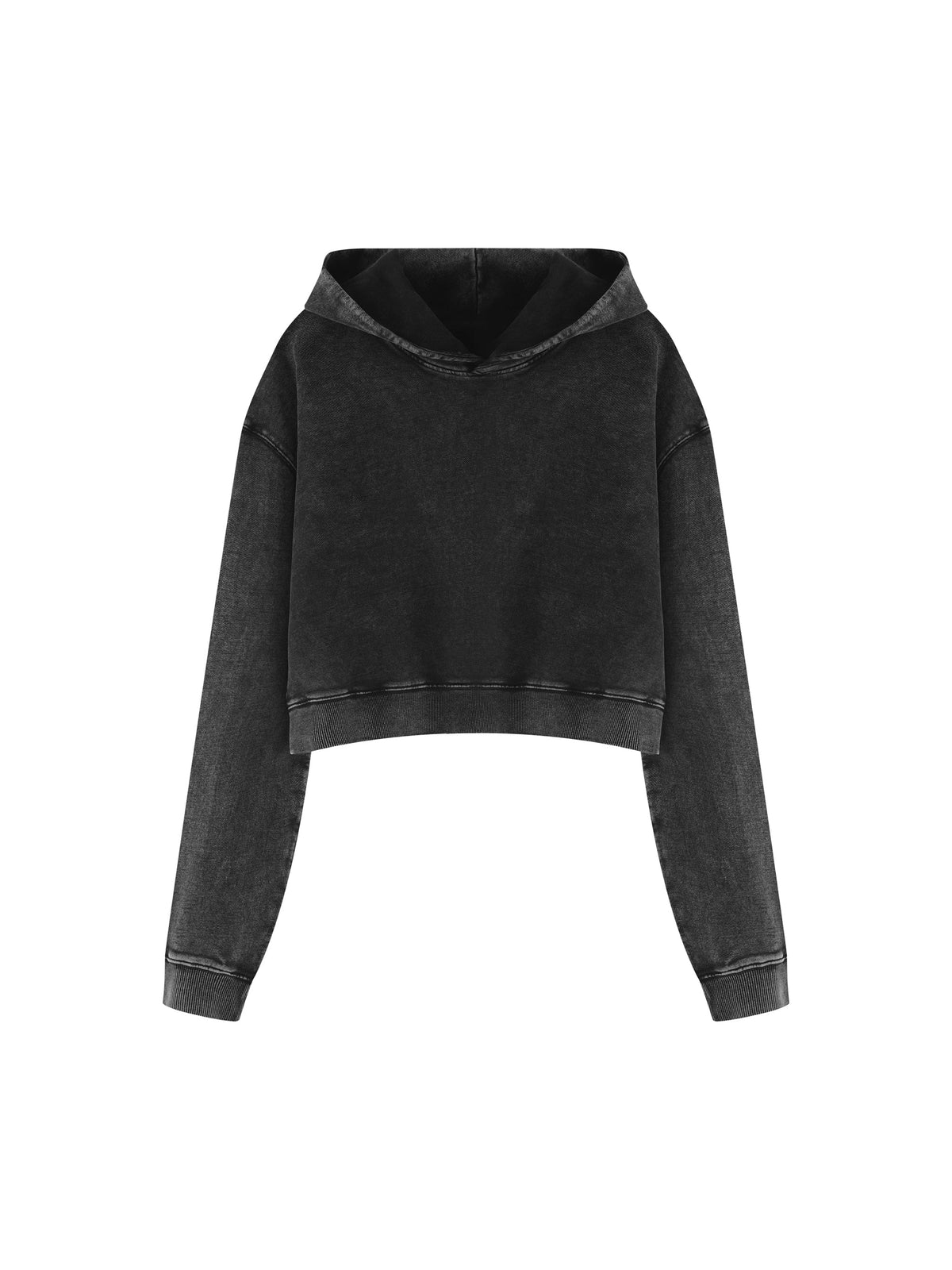 Women’s Mineral Washed Crop Hoodie