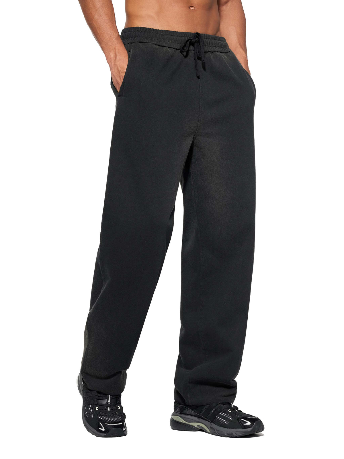Sun Fade Raw-Edge Straight-Leg Sweatpants