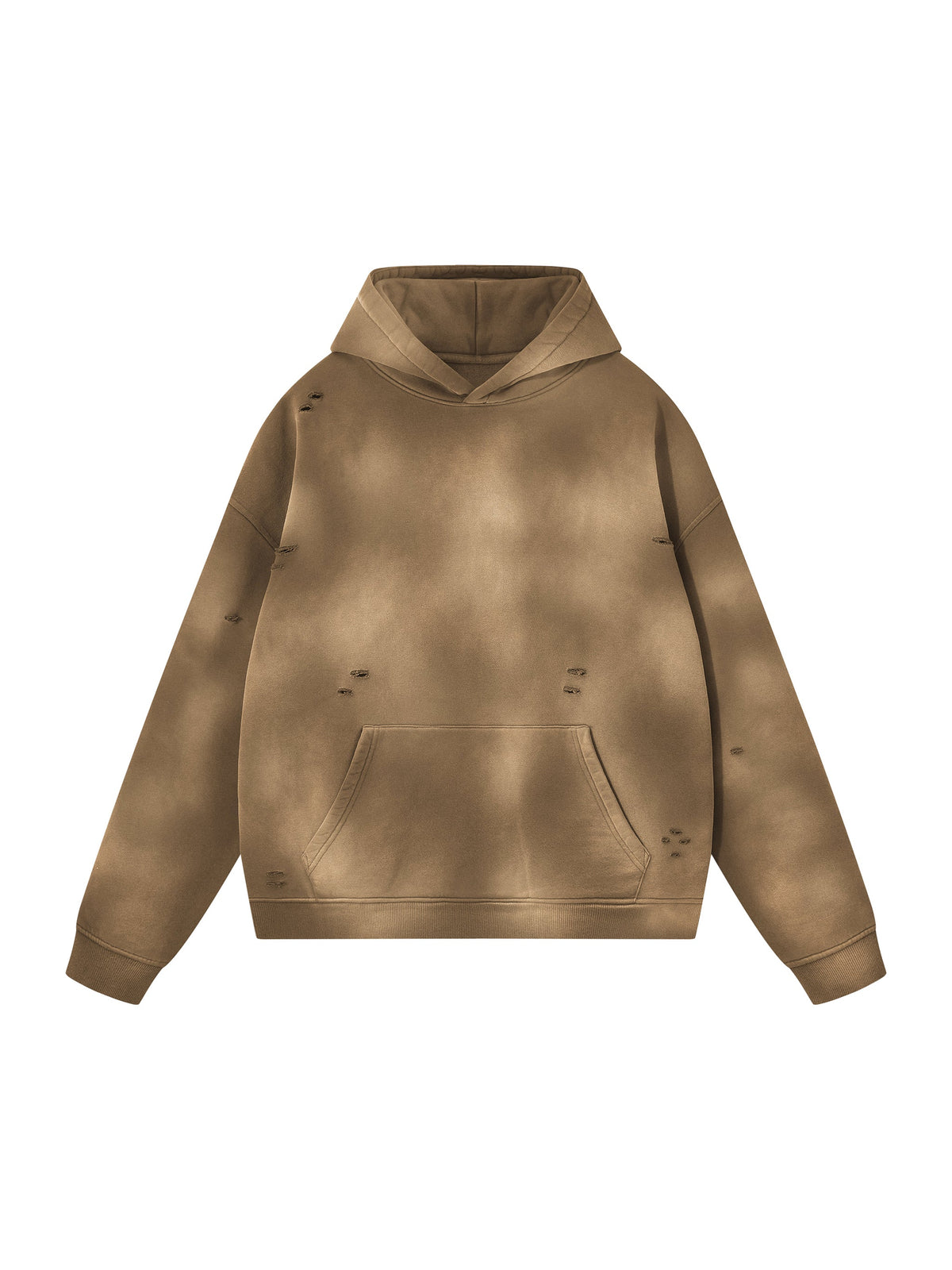 Unisex Sunfade Frayed Fleece Hoodie