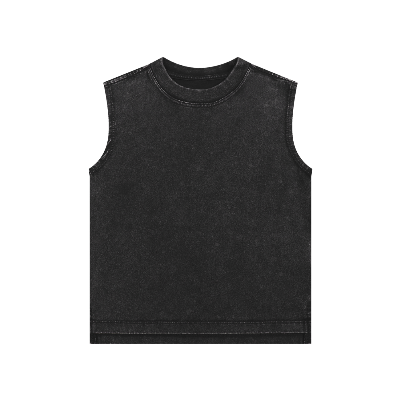 Snow Washed Kids’ Tank Top in Black — front view