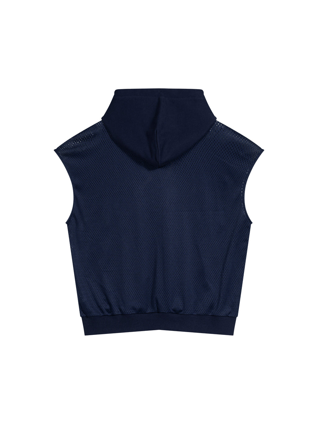 Unisex Panel Mesh Sleeveless Hoodie