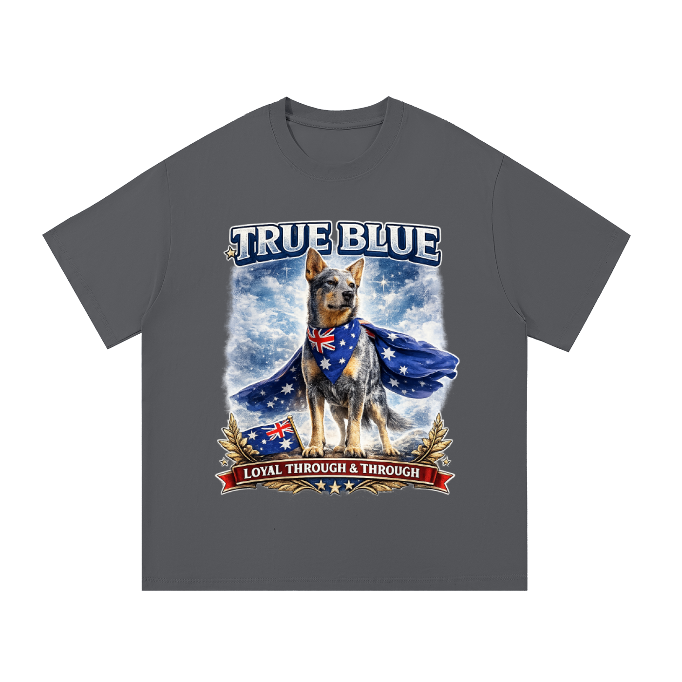 True Blue Aussie Dog Heavyweight Unisex Cotton T-Shirt