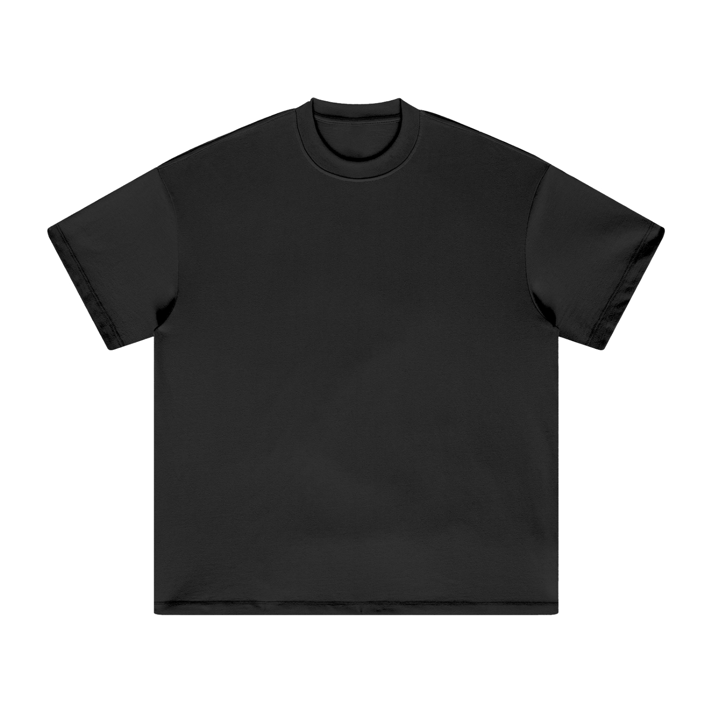 Heavyweight Earth-Tone T-Shirt in Black — front view