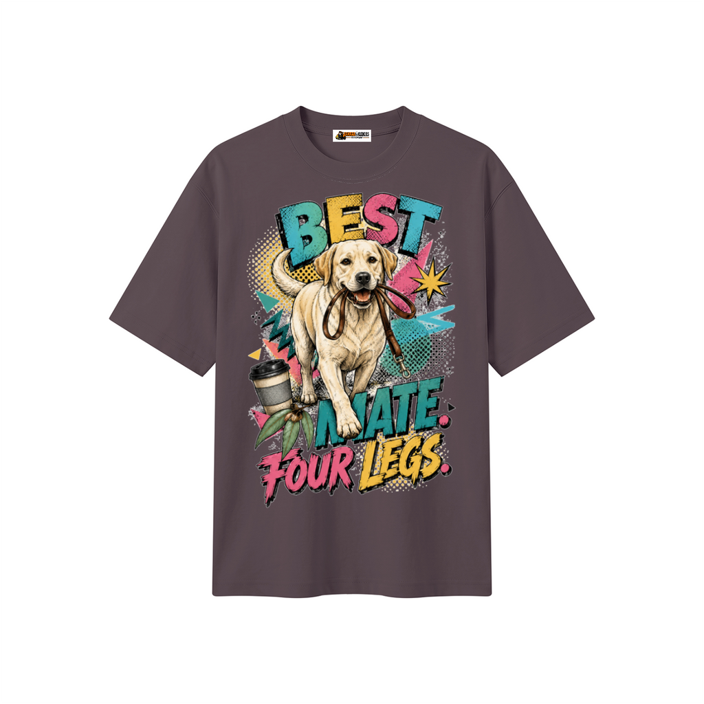 Best Mate Four Legs Unisex Heavyweight Oversized T-Shirt