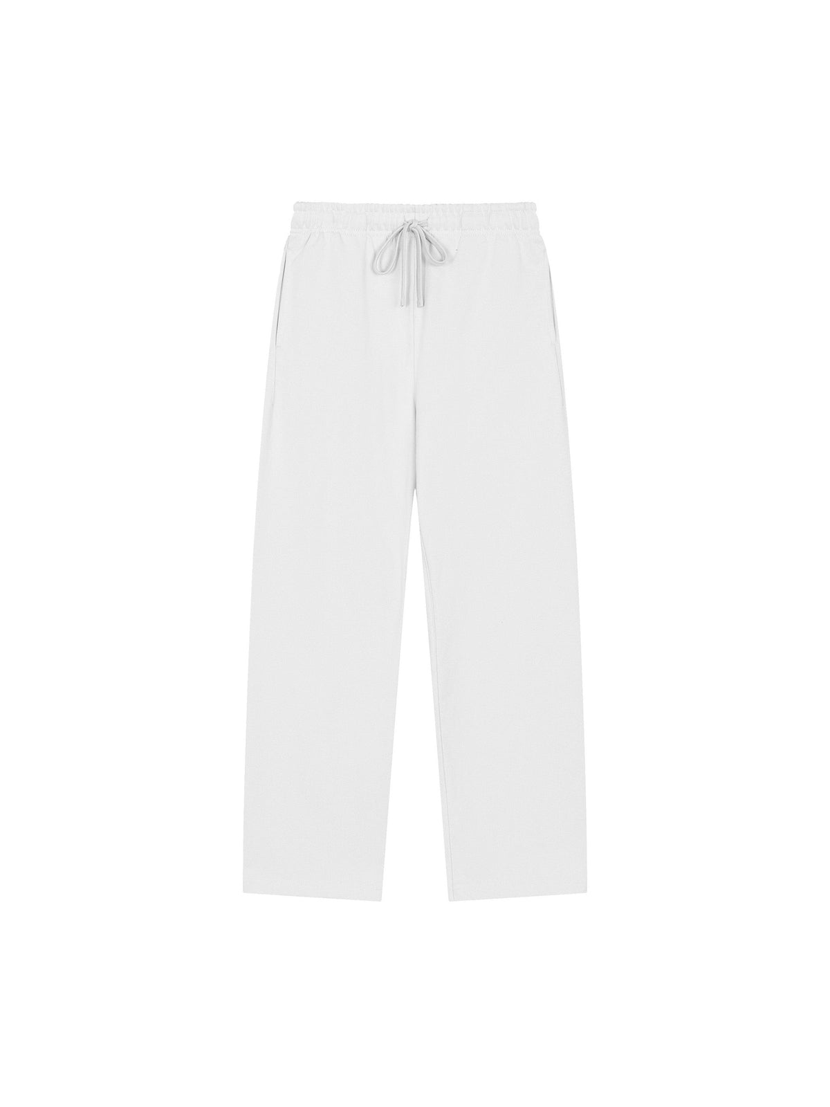Solid Colour Straight-Leg Sweatpants