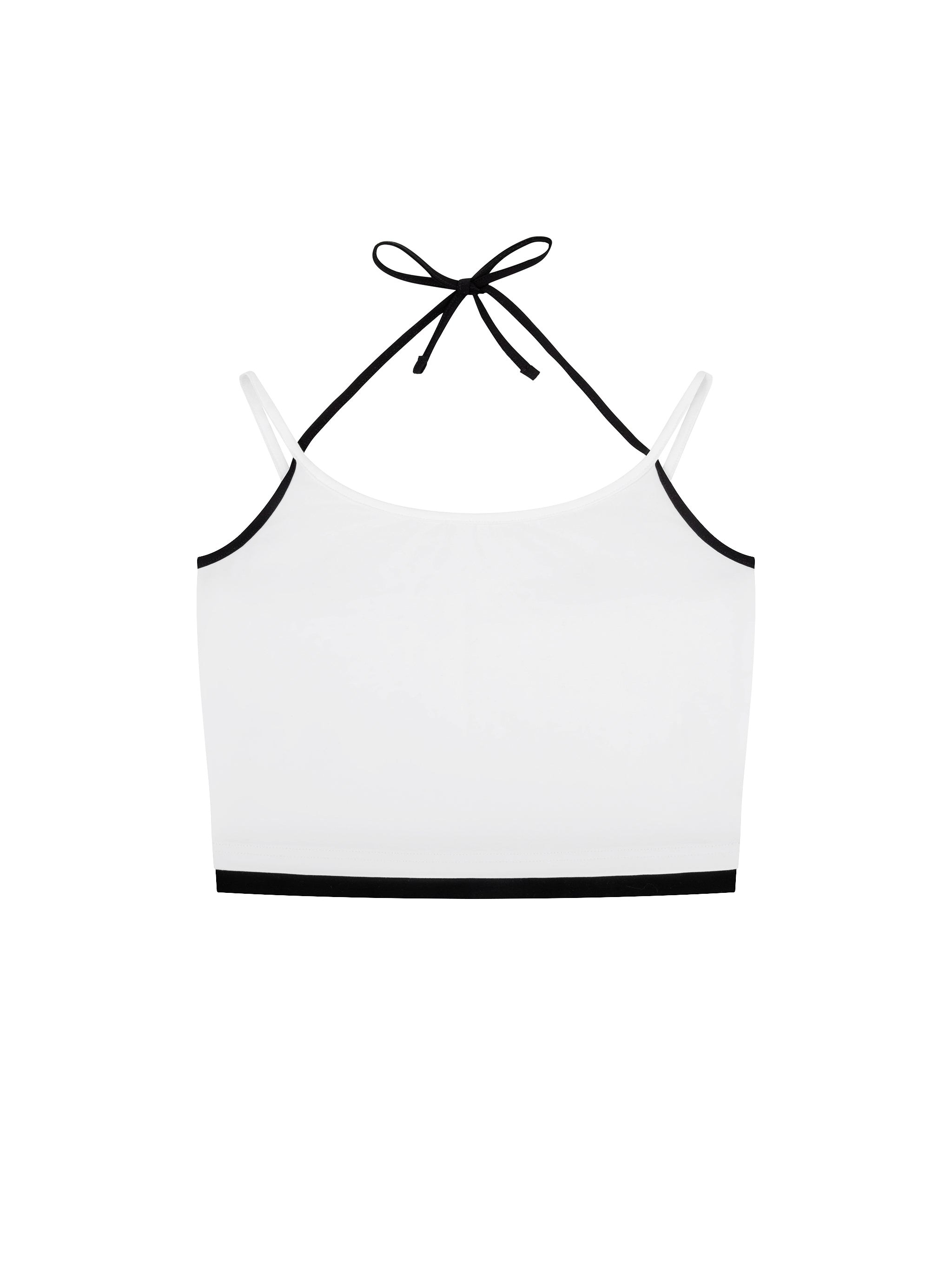 Women’s Contrast Binding Halter Tank Top