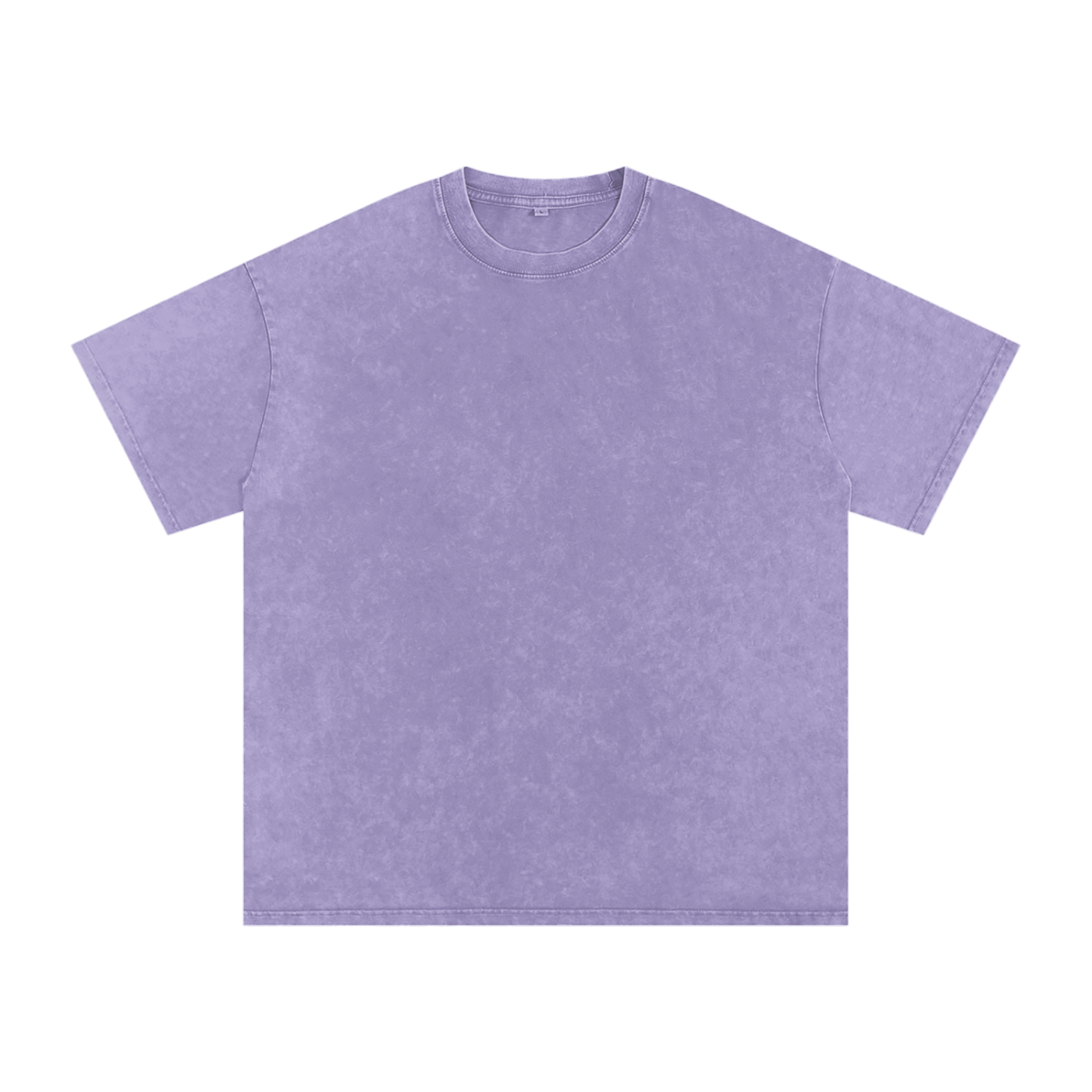Snow Washed Oversized Cotton T-Shirt - Light Purple front
