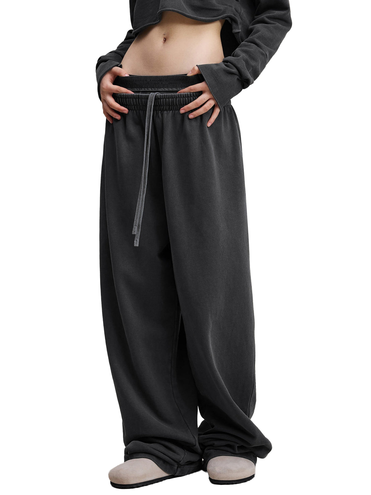 Women’s Vintage-Washed Straight-Leg Sweatpants