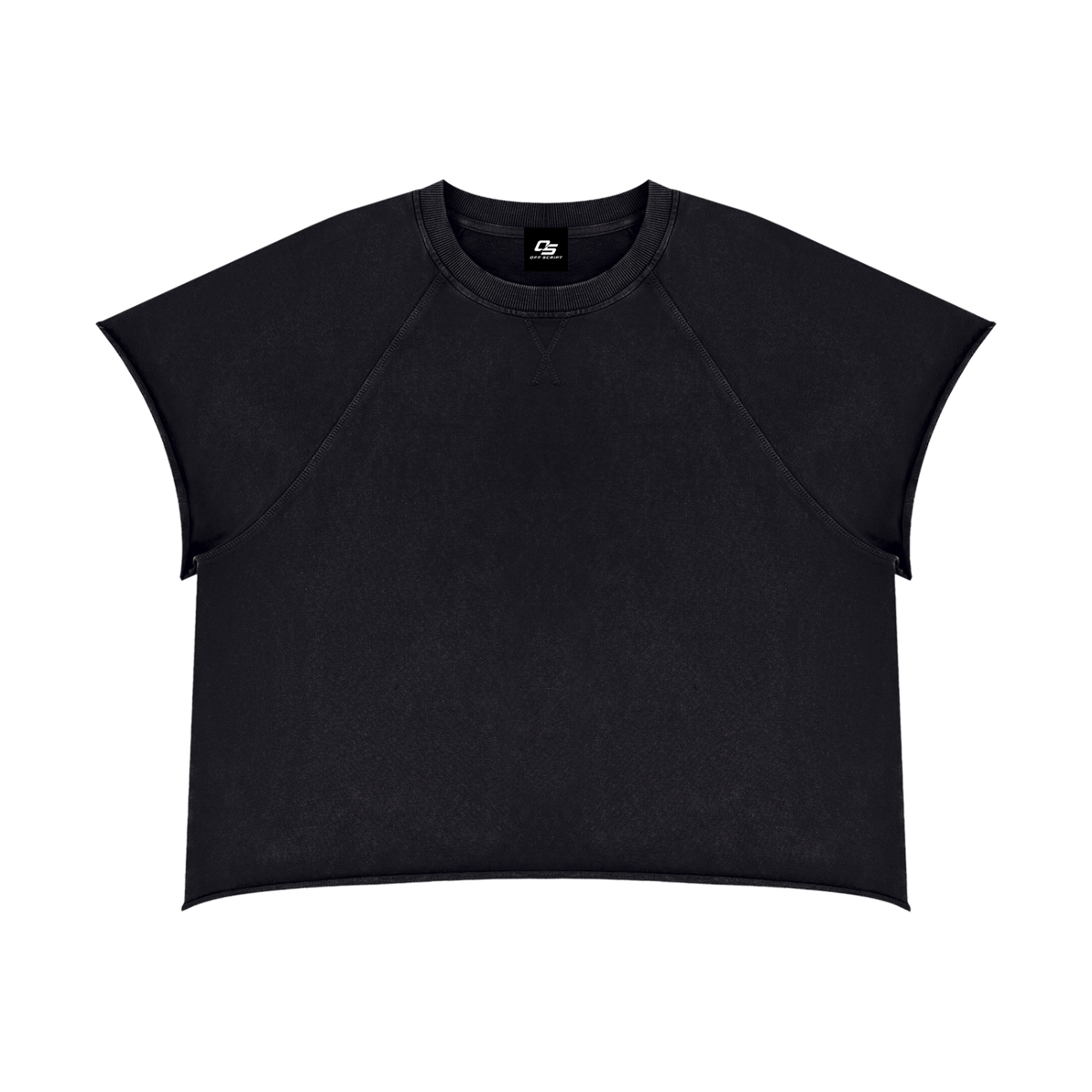 Unisex Vintage Wash Raw Edge Boxy T-Shirt