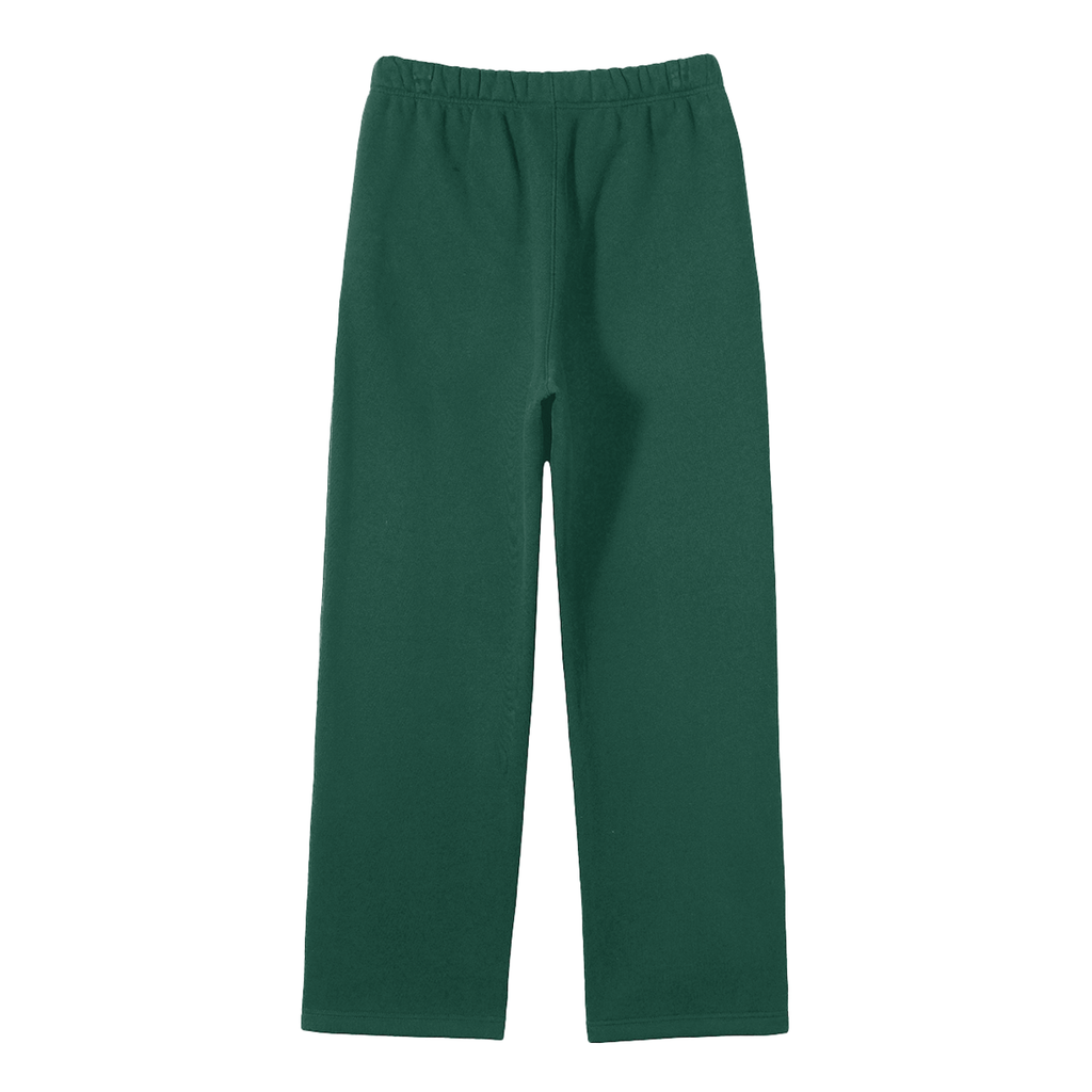 Unisex Solid Colour Fleece Straight-Leg Pants
