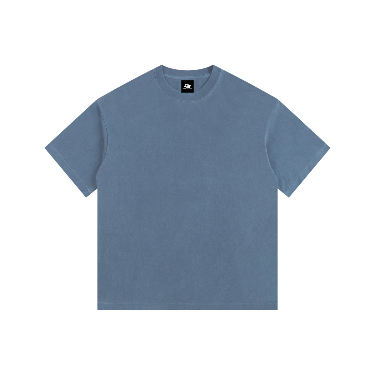 Royal Blue Unisex Vintage-Washed Oversized Cotton T-Shirt front view