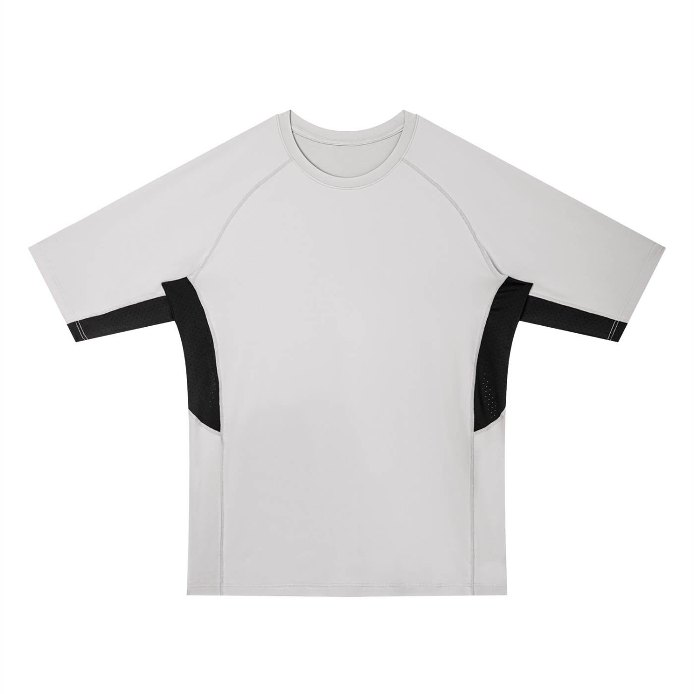 Men’s Colour Block Raglan T-Shirt — Light Grey front