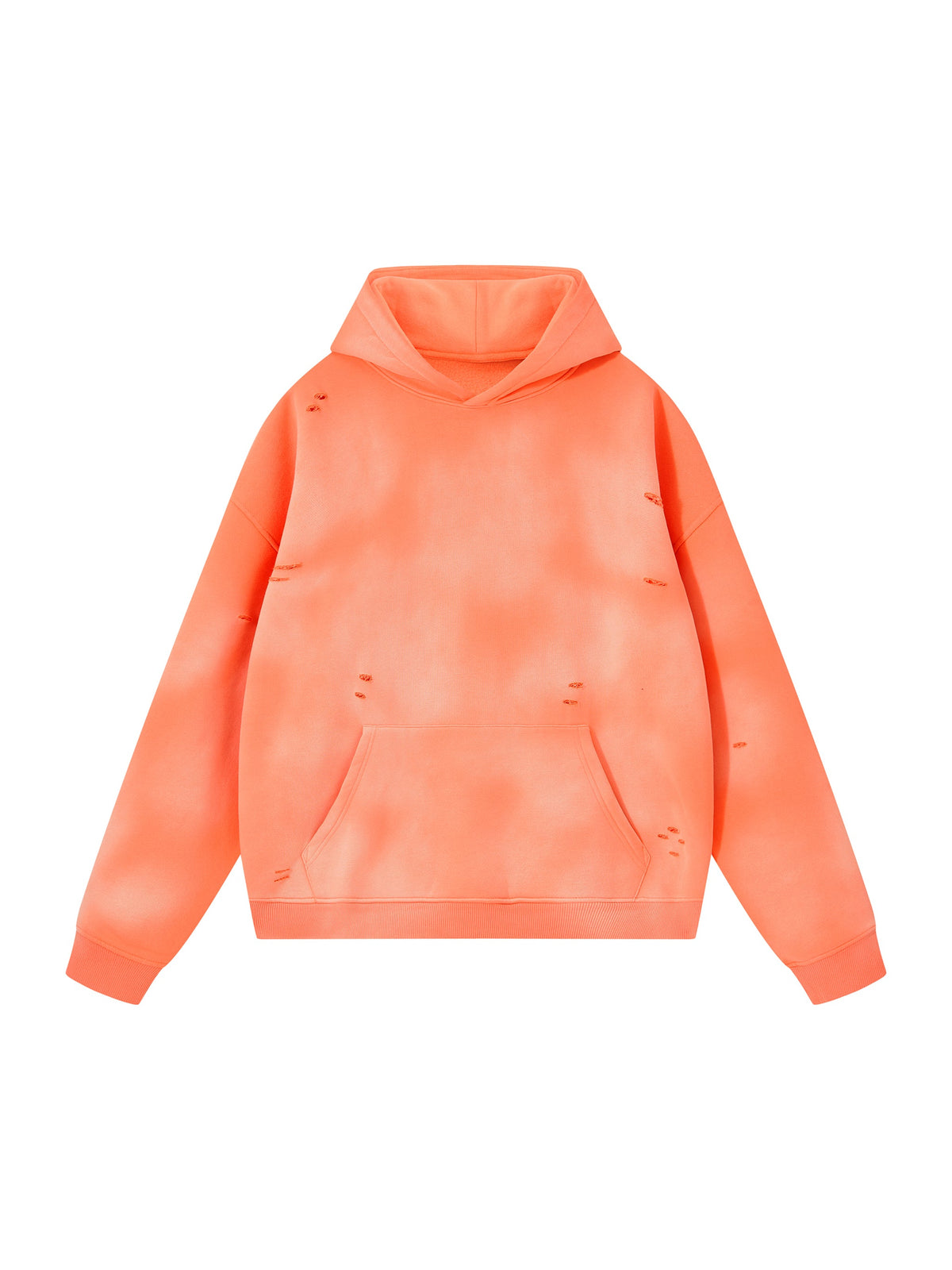 Unisex Sunfade Frayed Fleece Hoodie