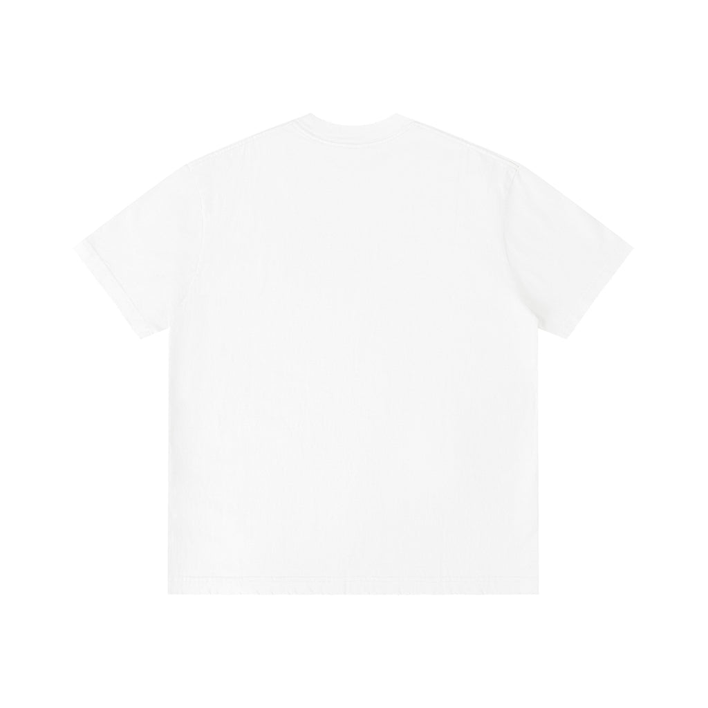 Off Script Gothic Skull Front-Print Vintage Wash Distressed T-Shirt
