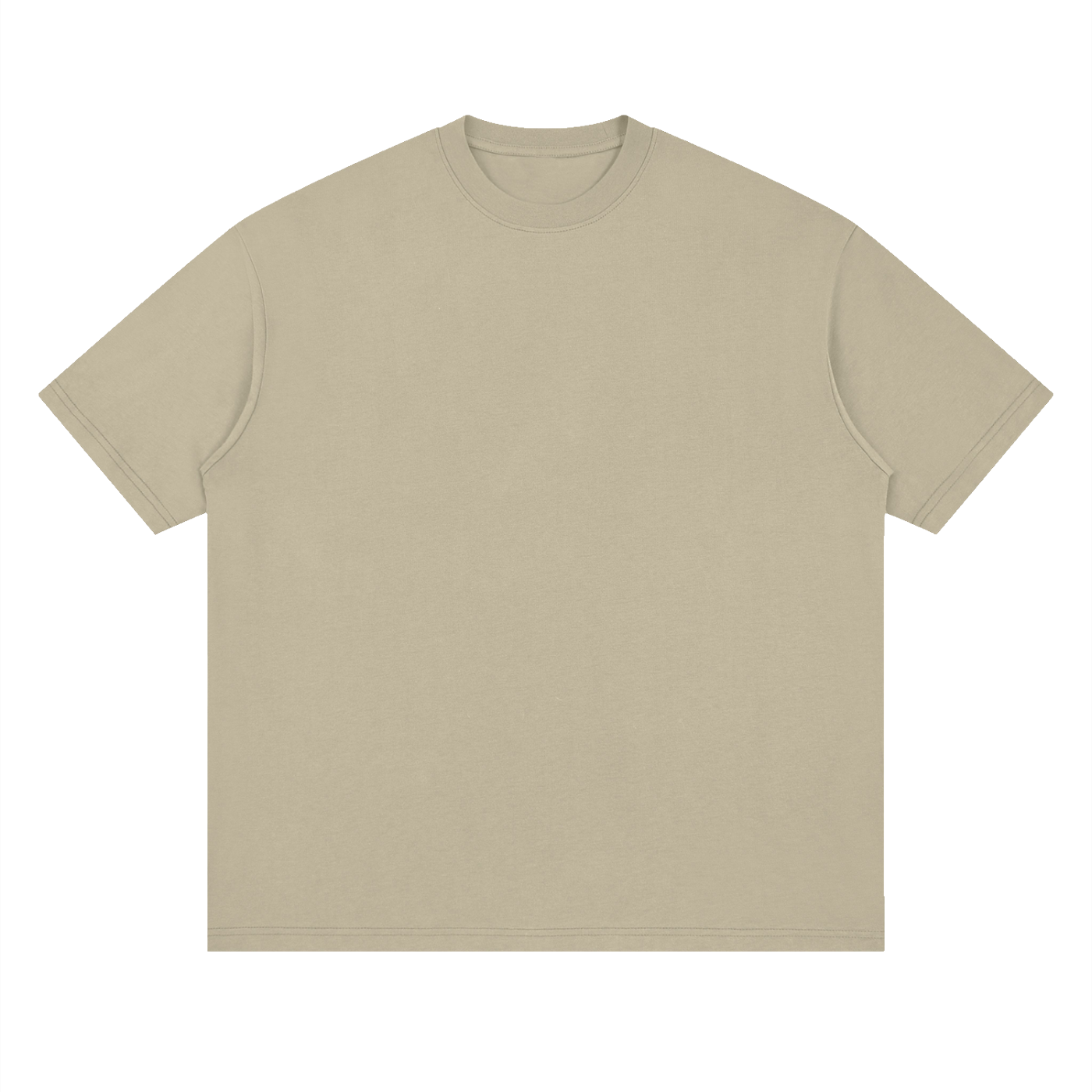 Streetwear Loose Drop Shoulder T-Shirt - Khaki Green front