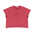 Vintage-Wash Raw-Edge Boxy T-Shirt