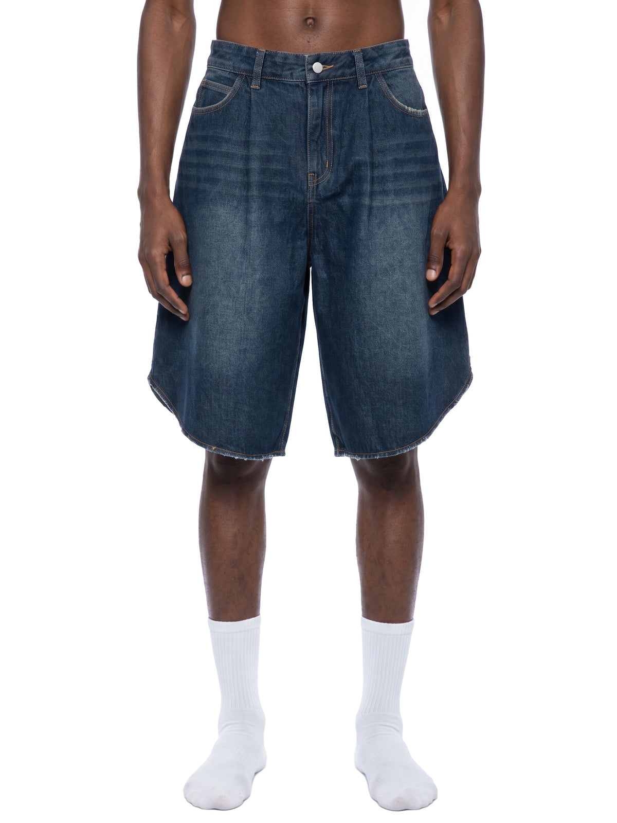 Men’s Wide-Leg Denim Shorts