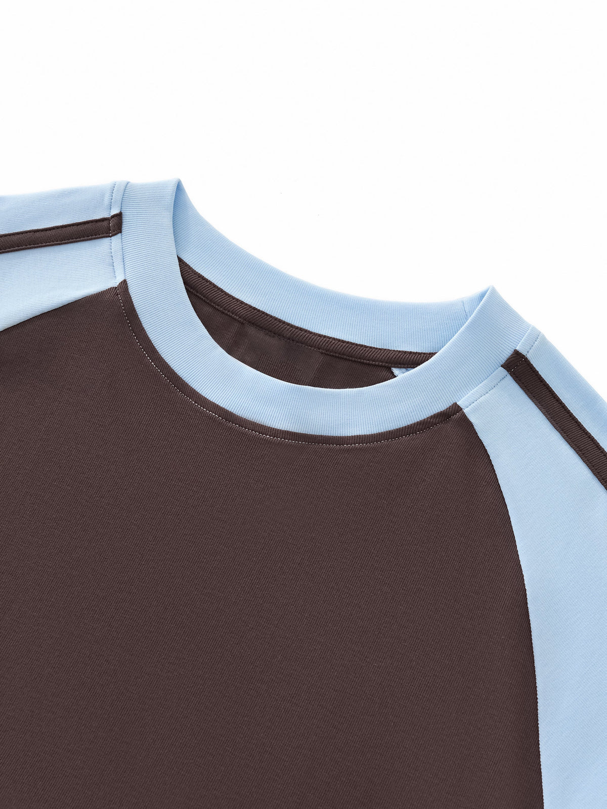 Contrast Stripes Bodycon Raglan Sleeve T-Shirt