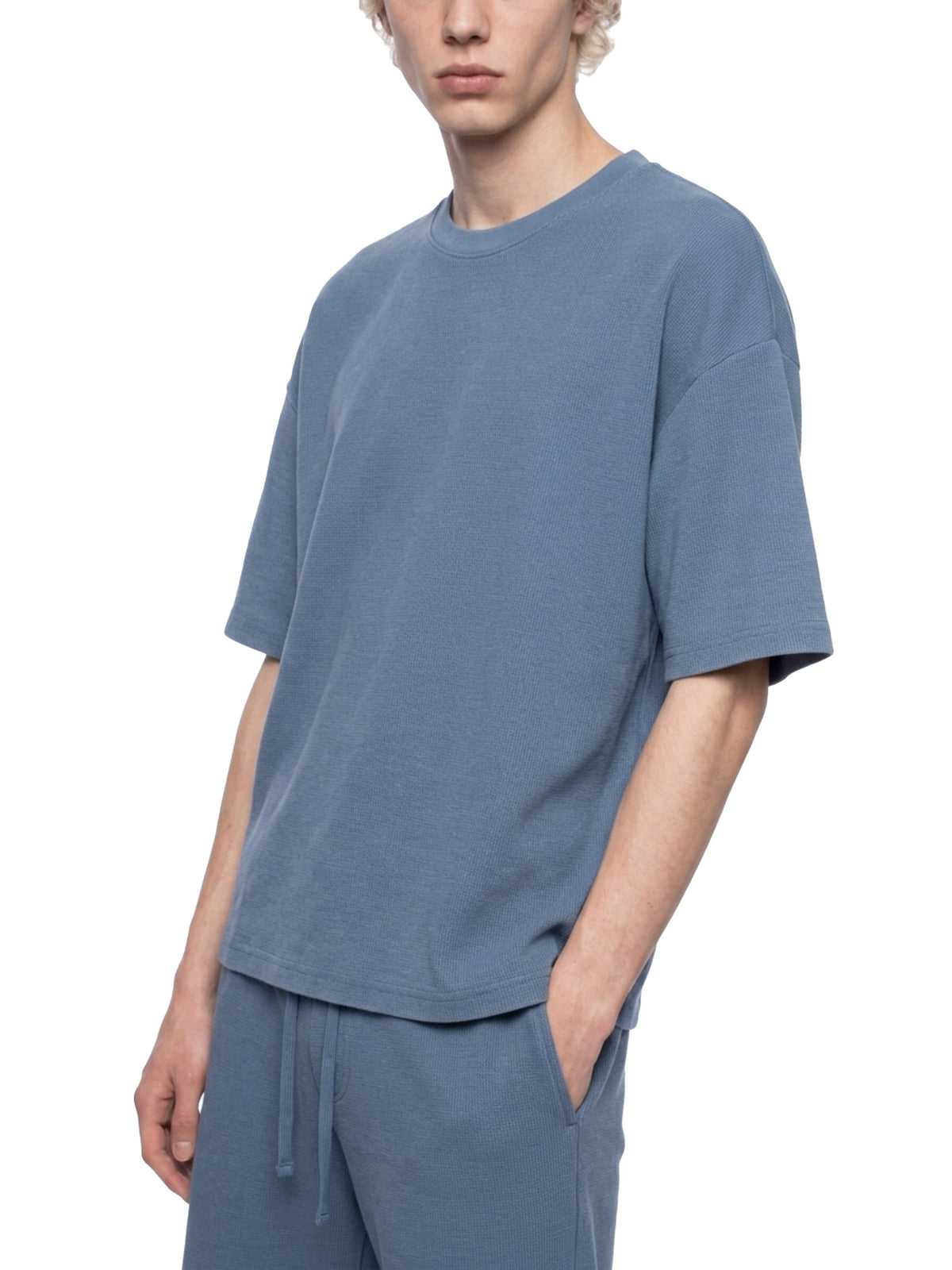 Unisex Vintage Wash Sunfade Boxy Waffle T-Shirt