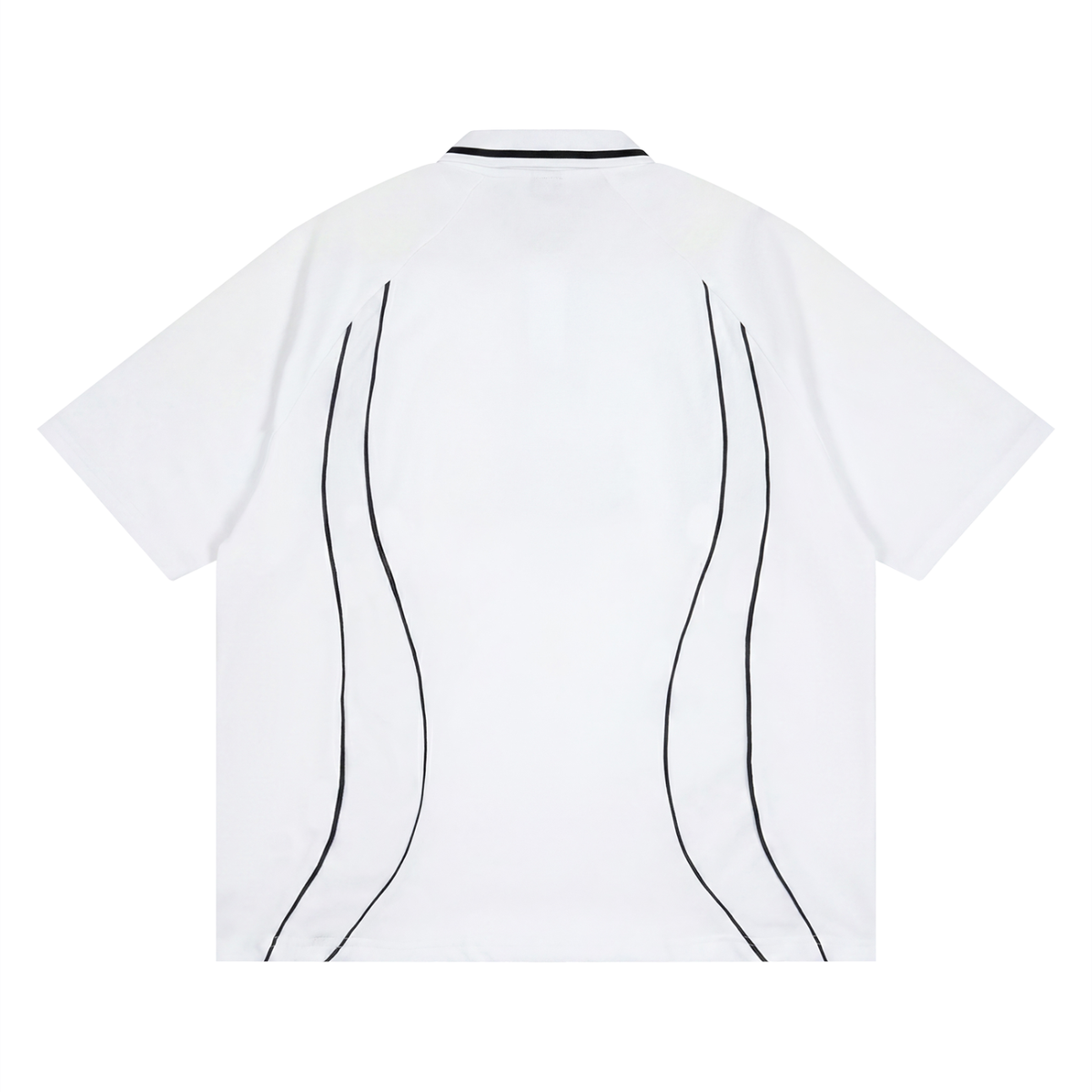 Unisex Raglan Piping Polo Shirt