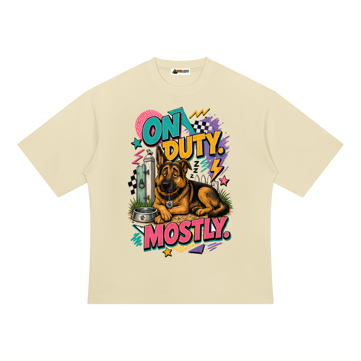 On Duty Mostly Unisex Heavyweight Oversized T-Shirt