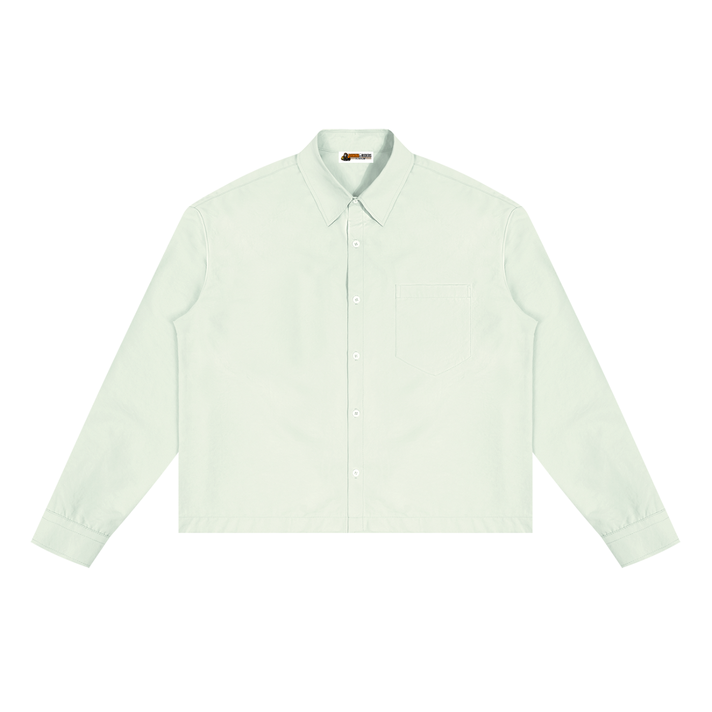 Unisex boxy long-sleeve shirt in light green