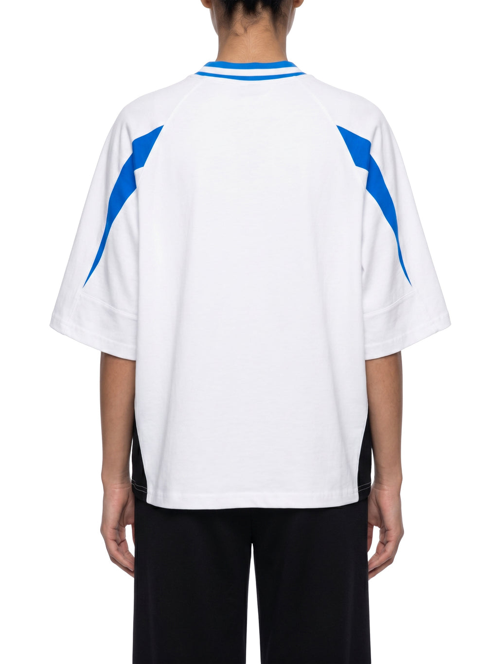 Unisex Oversized Color Block V-Neck T-Shirt