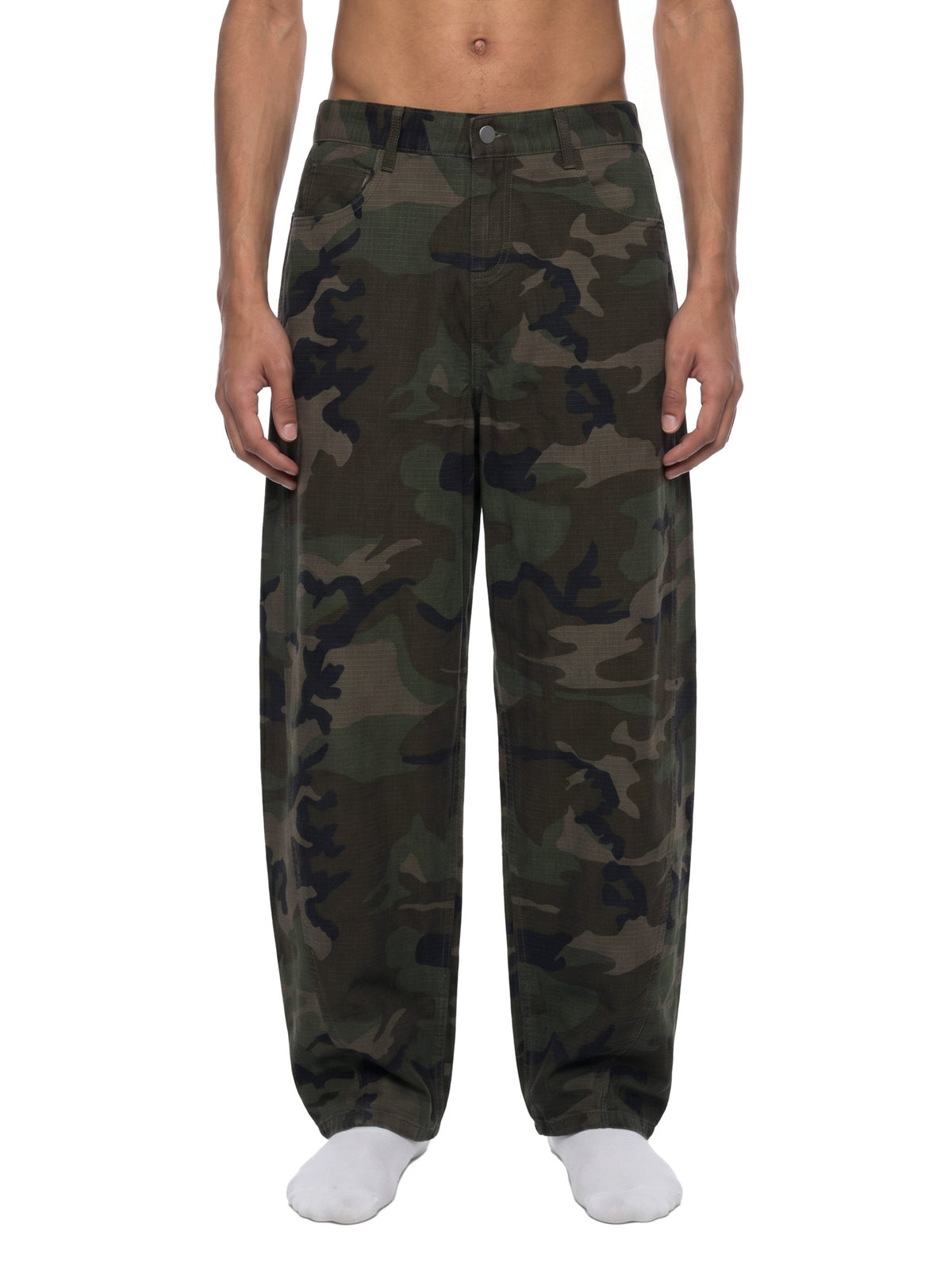 Men’s Camo Barrel Leg Cargo Pants