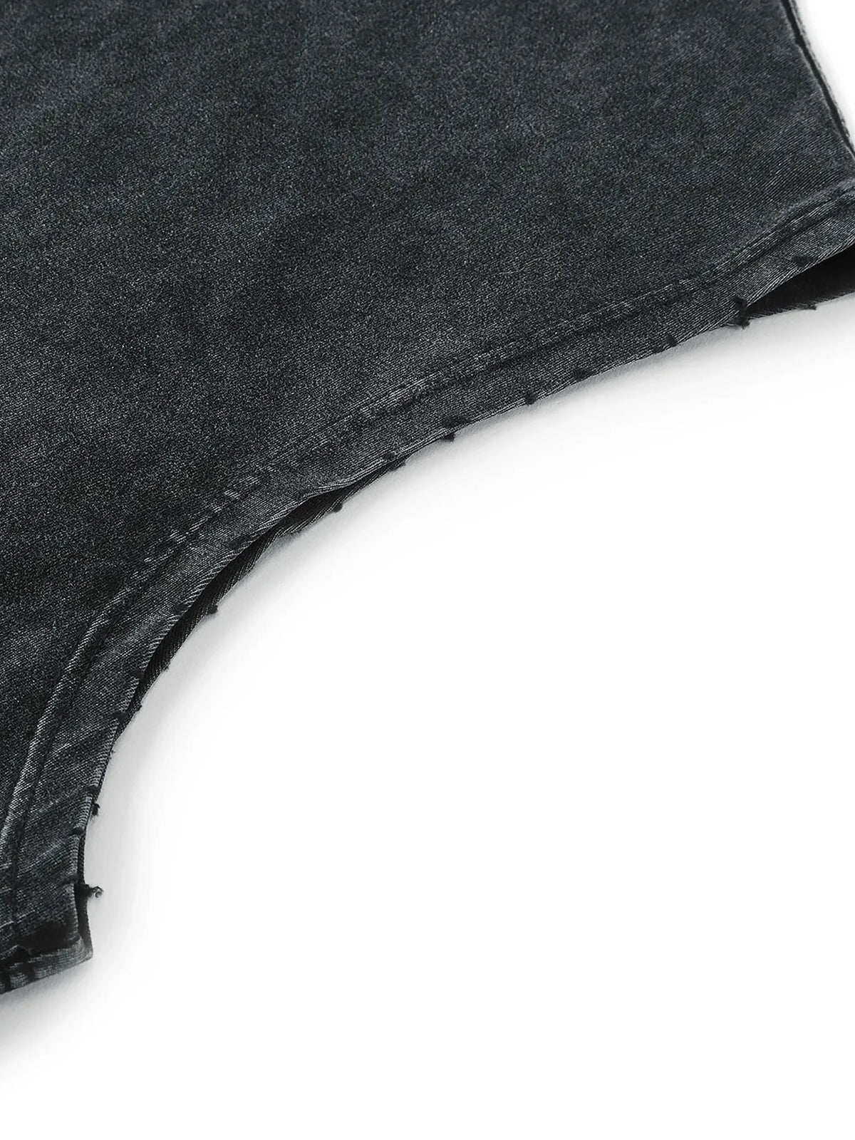 Snow Washed Frayed Hem Tank Top