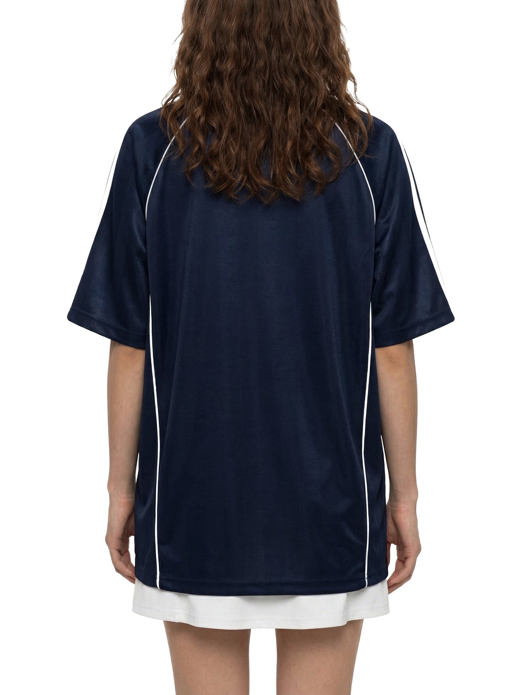 Unisex Shadow-Stripe Collared Soccer Jersey gallery view