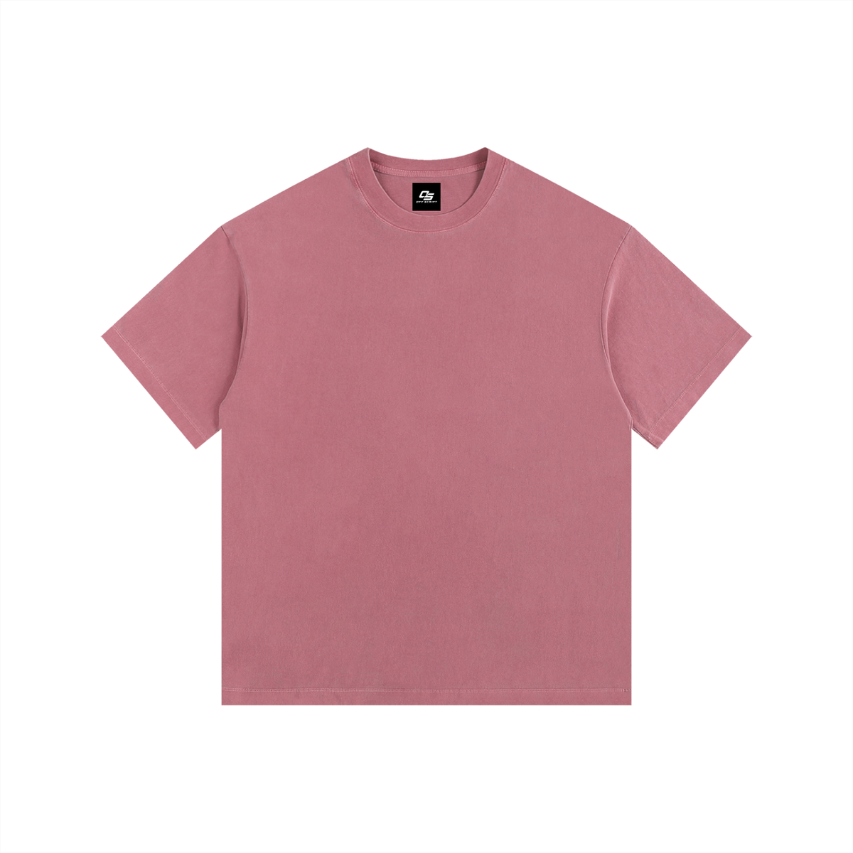 Ancora Red Unisex Vintage-Washed Oversized Cotton T-Shirt front view