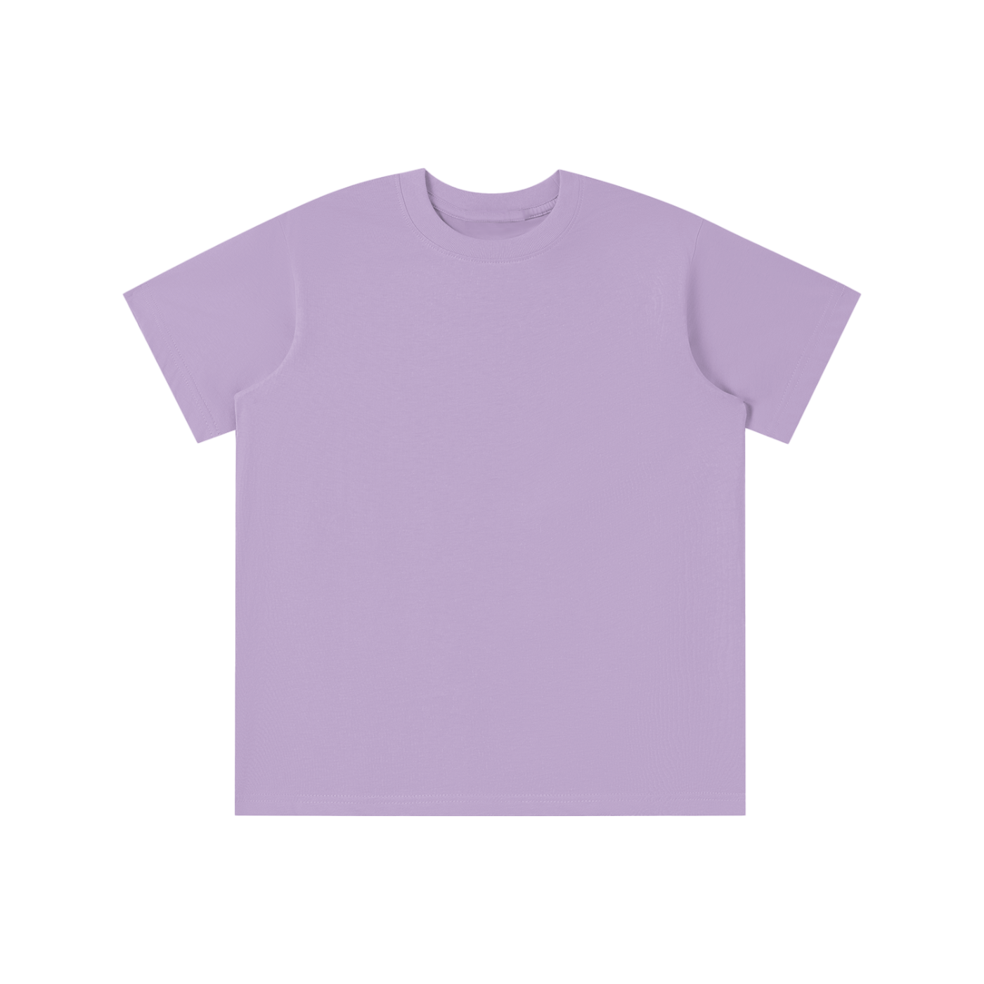 Essential kids’ cotton T-shirt in Light Purple — front view