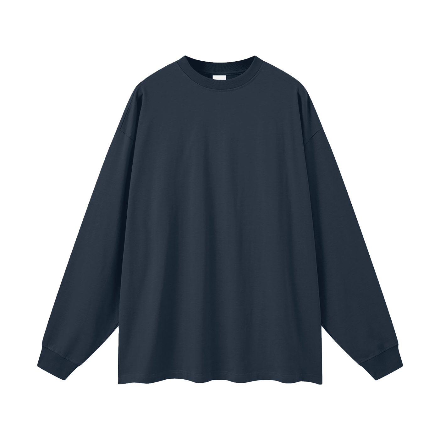 Oversized Unisex Long Sleeve T-Shirt in Navy