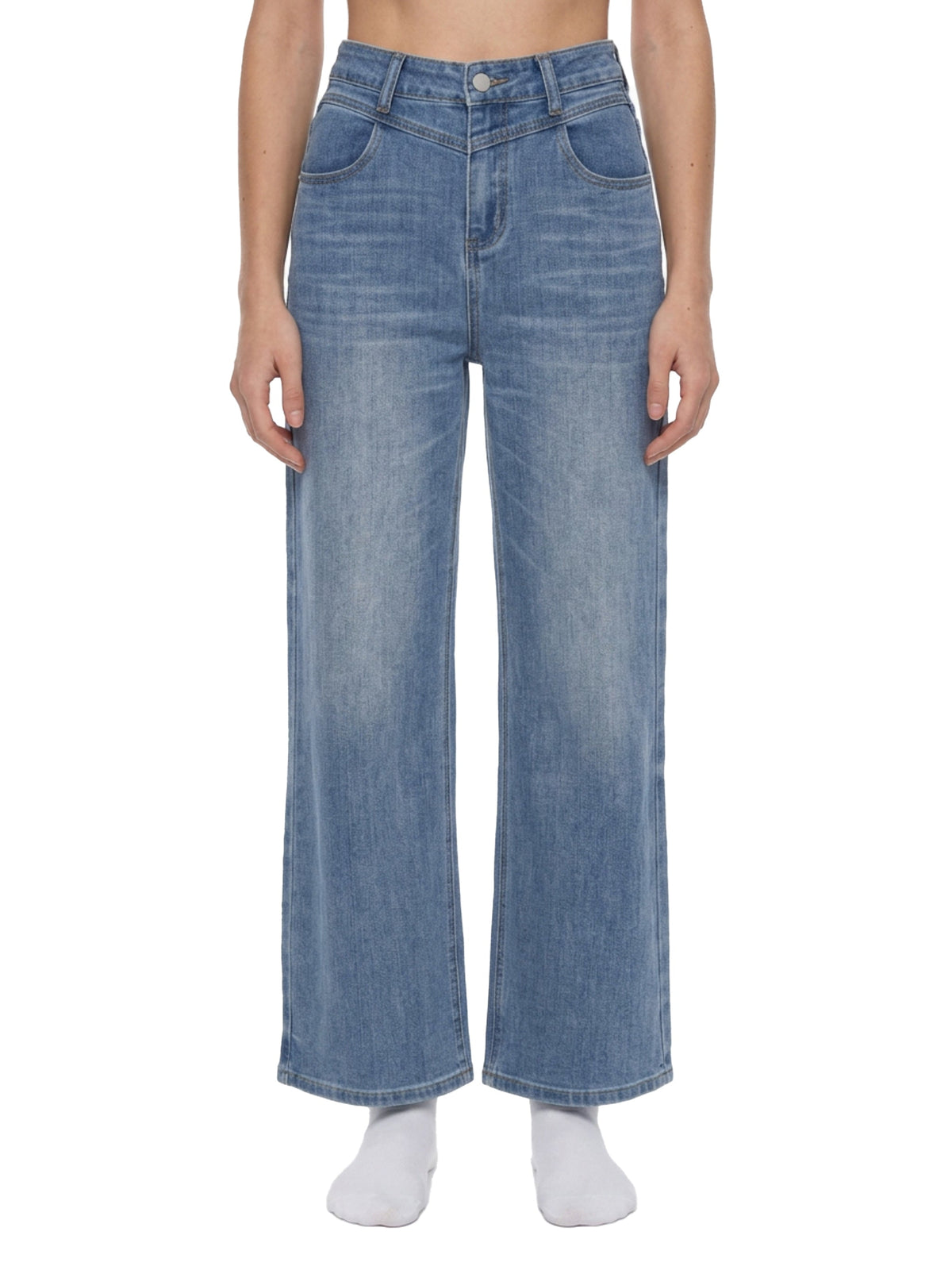 Women’s Vintage Wash Wide Leg Jeans