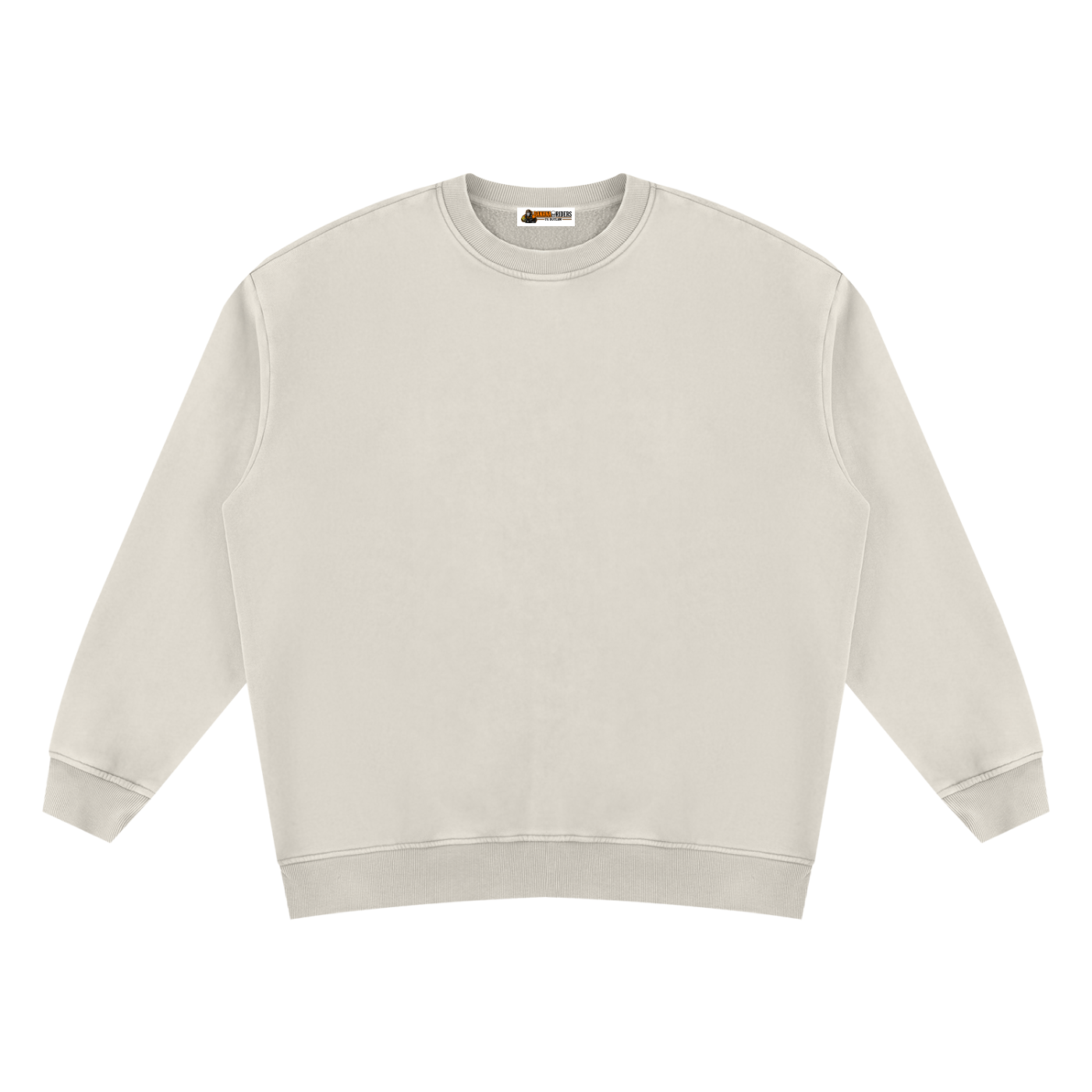 Unisex Vintage Wash Fleece Sweatshirt in Light Apricot — front view