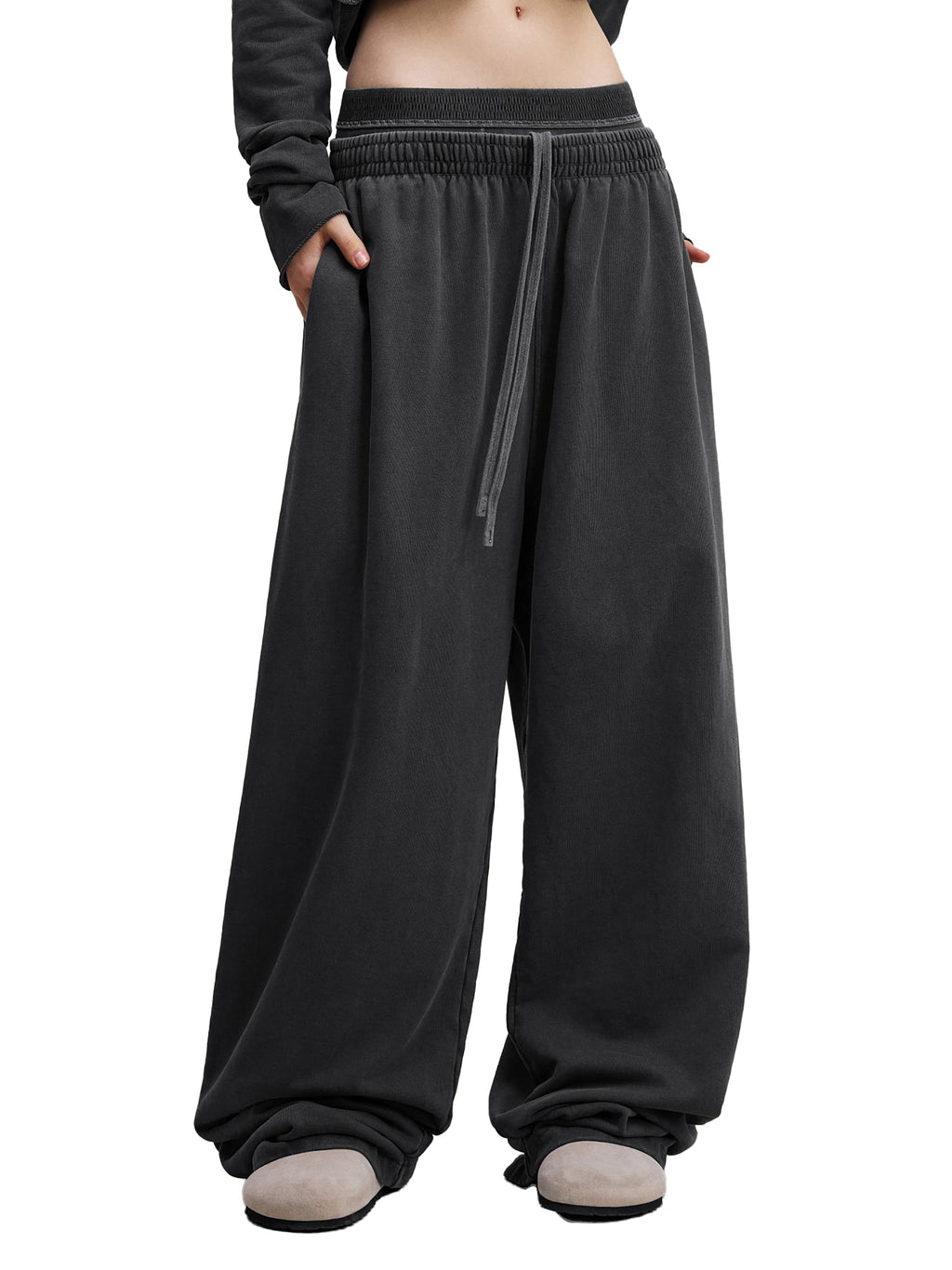 Women’s Vintage-Washed Straight-Leg Sweatpants