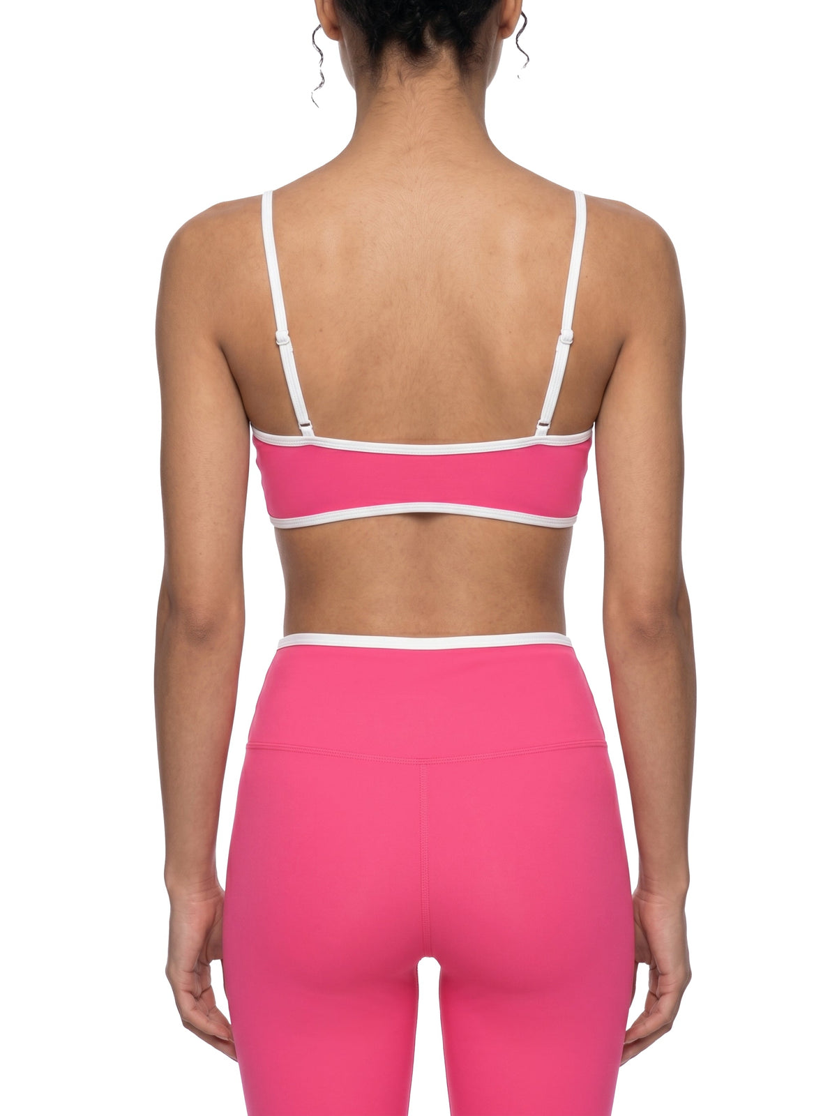 Women's Color Block Ruched V-Neck Sports Bra