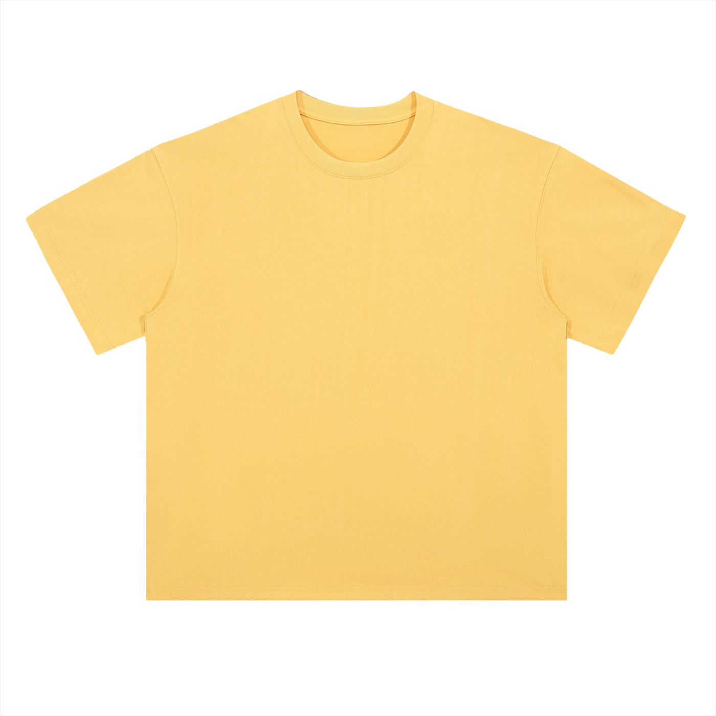 Lemon Yellow Heavyweight Drop Shoulder Cotton T-Shirt front