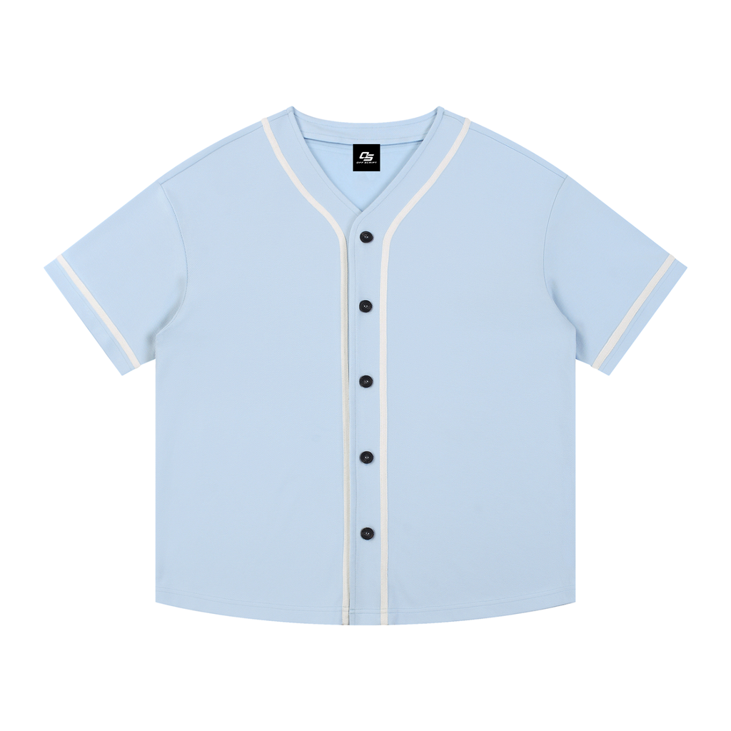 Unisex Contrast Piped Button-Up Jersey gallery view