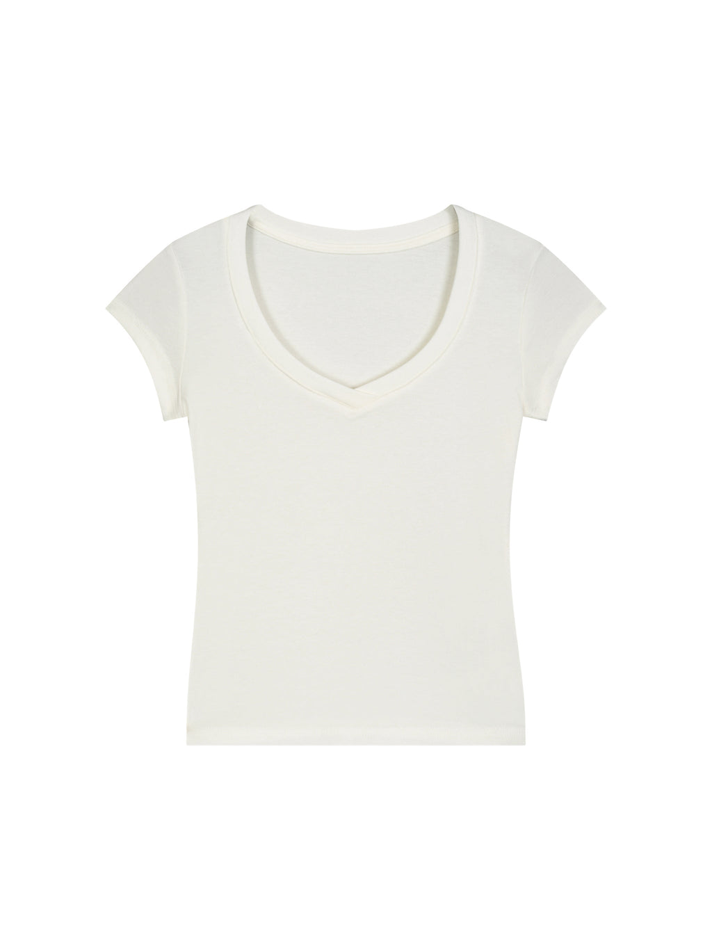 Essential V-Neck Bodycon T-Shirt
