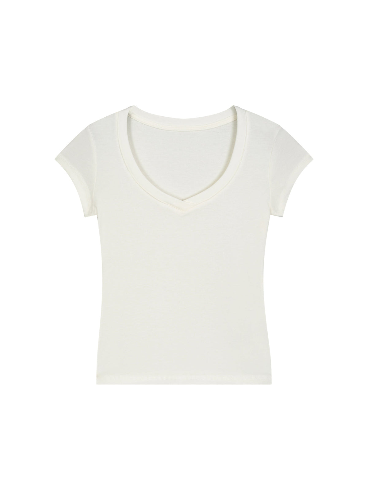 Essential V-Neck Bodycon T-Shirt