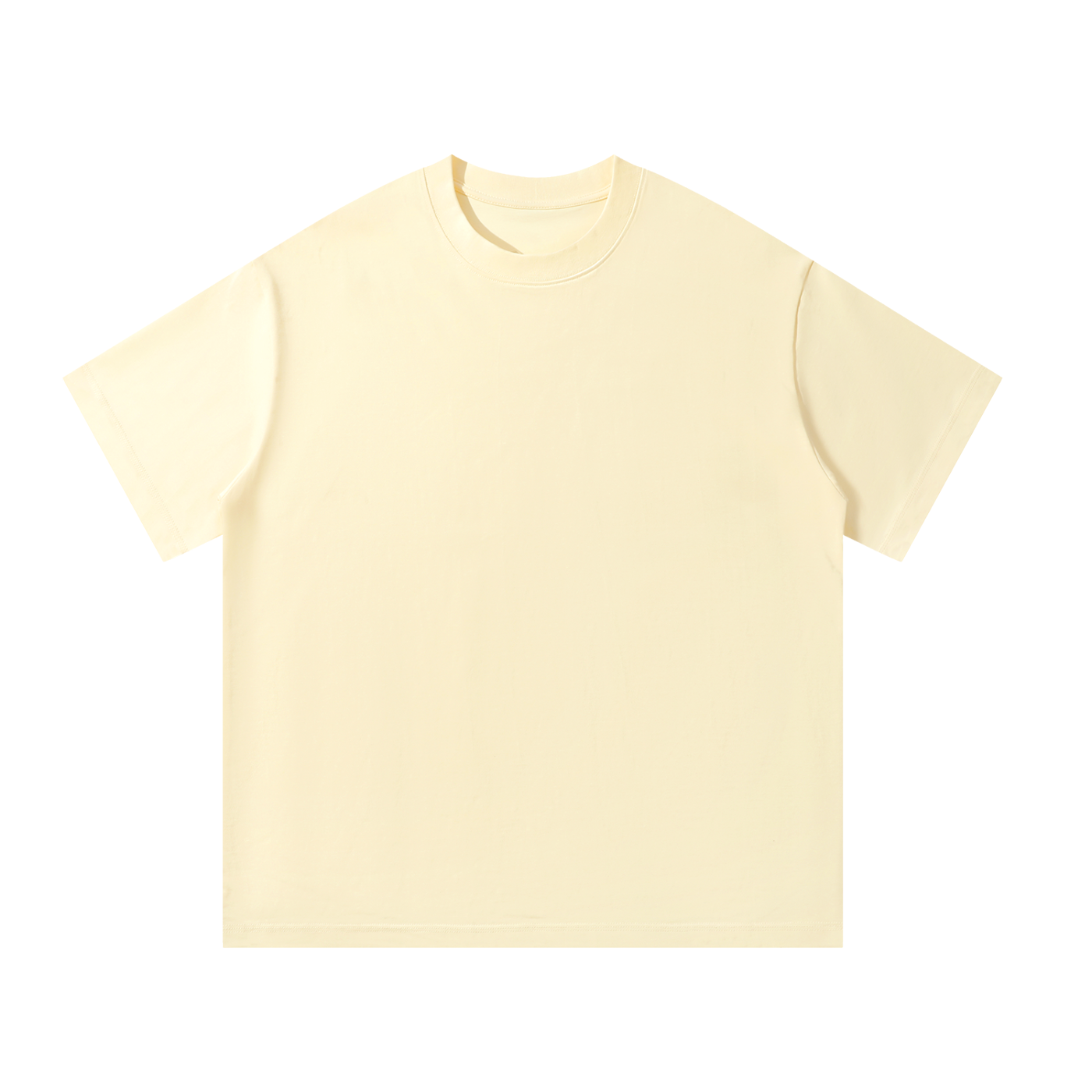 Unisex Oversized Cotton T-Shirt in Apricot — front view