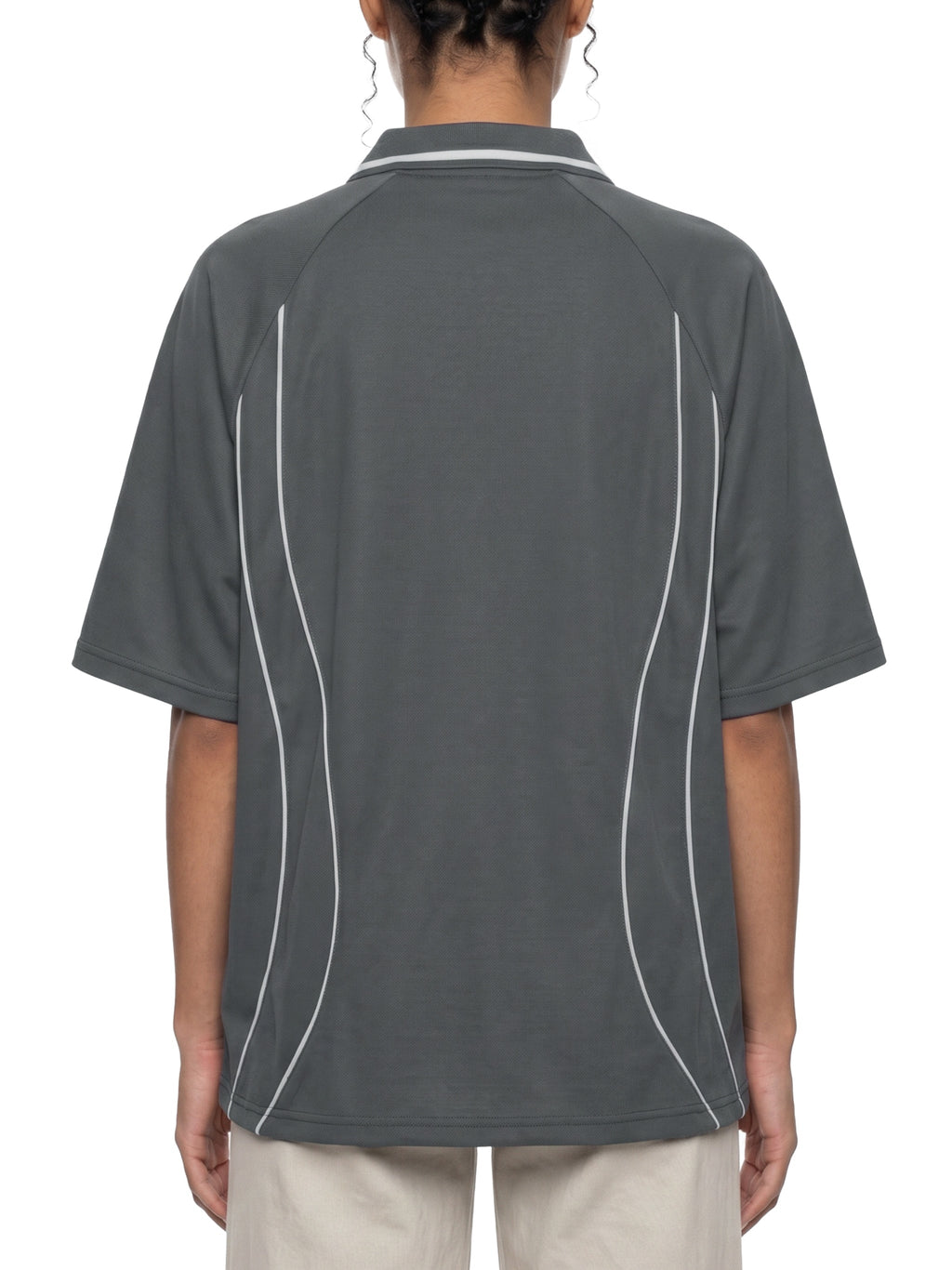 Unisex Raglan Piping Polo Shirt