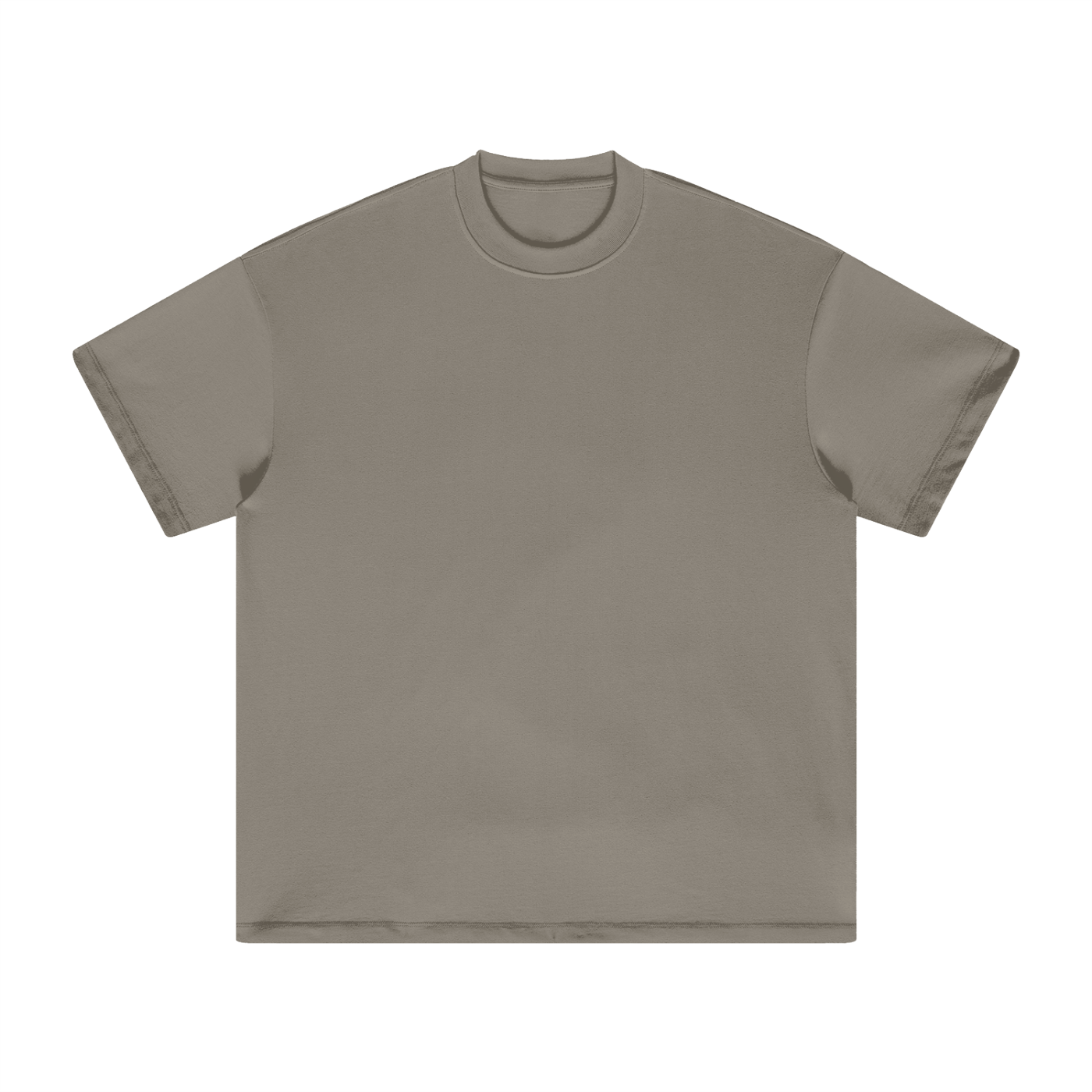 Heavyweight Earth-Tone T-Shirt in Grey Camel — front view