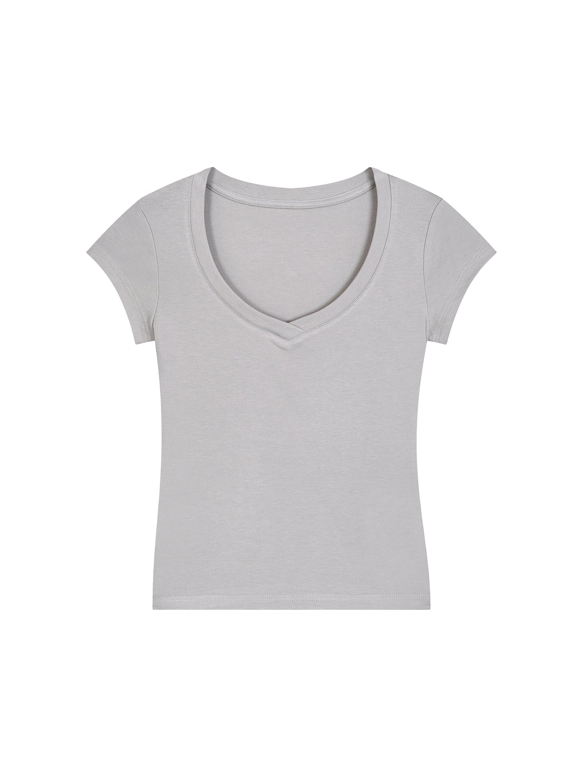 Essential V-Neck Bodycon T-Shirt